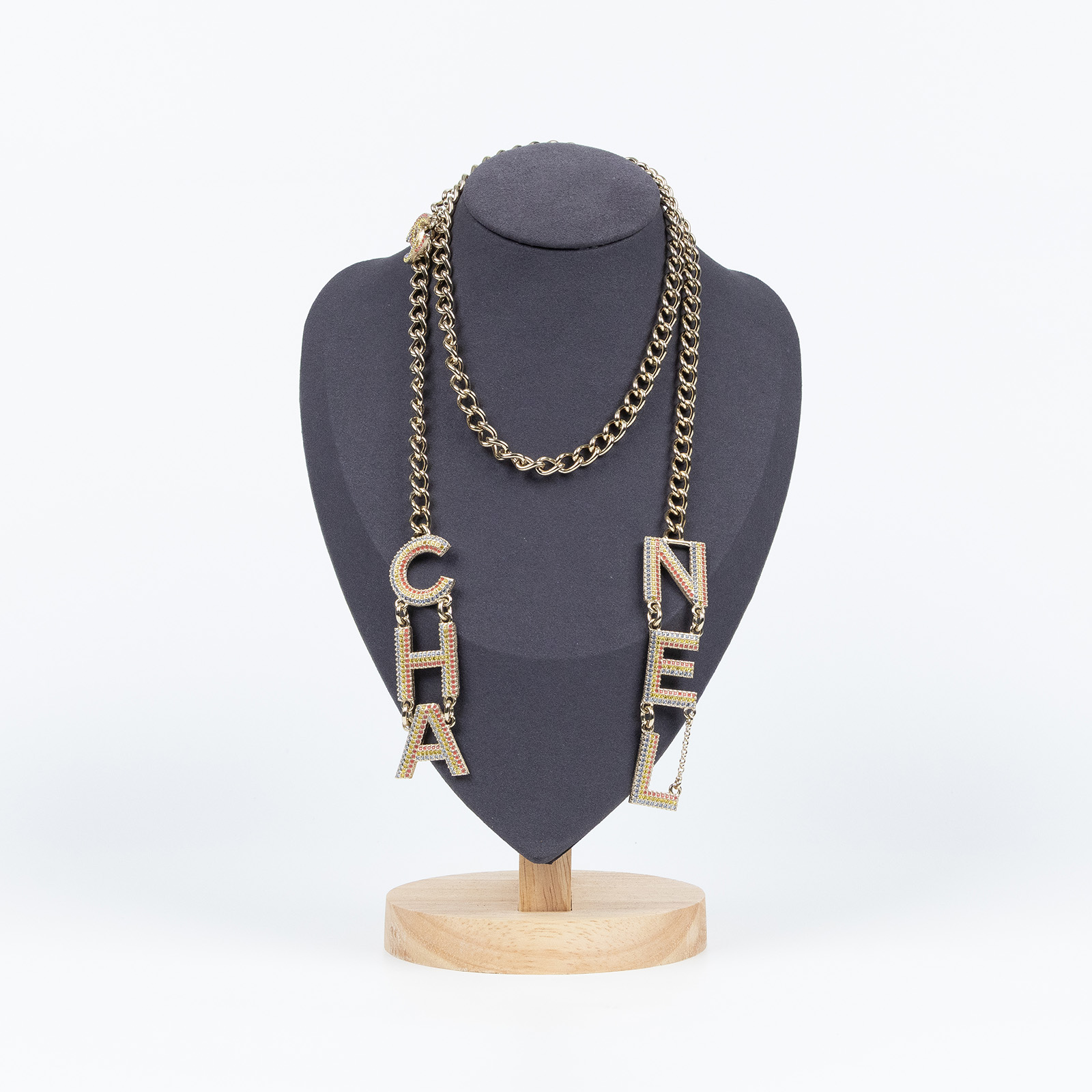 香奈兒 CHANEL 項鍊 A23/C 彩色LOGO項鍊 原廠盒子