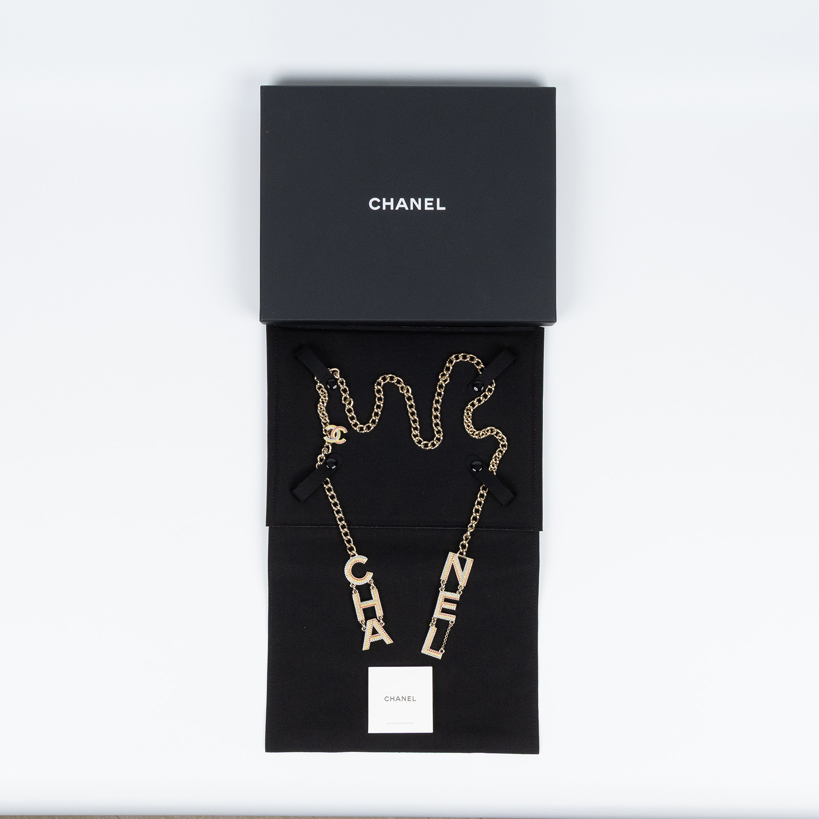 香奈兒 CHANEL 項鍊 A23/C 彩色LOGO項鍊 原廠盒子