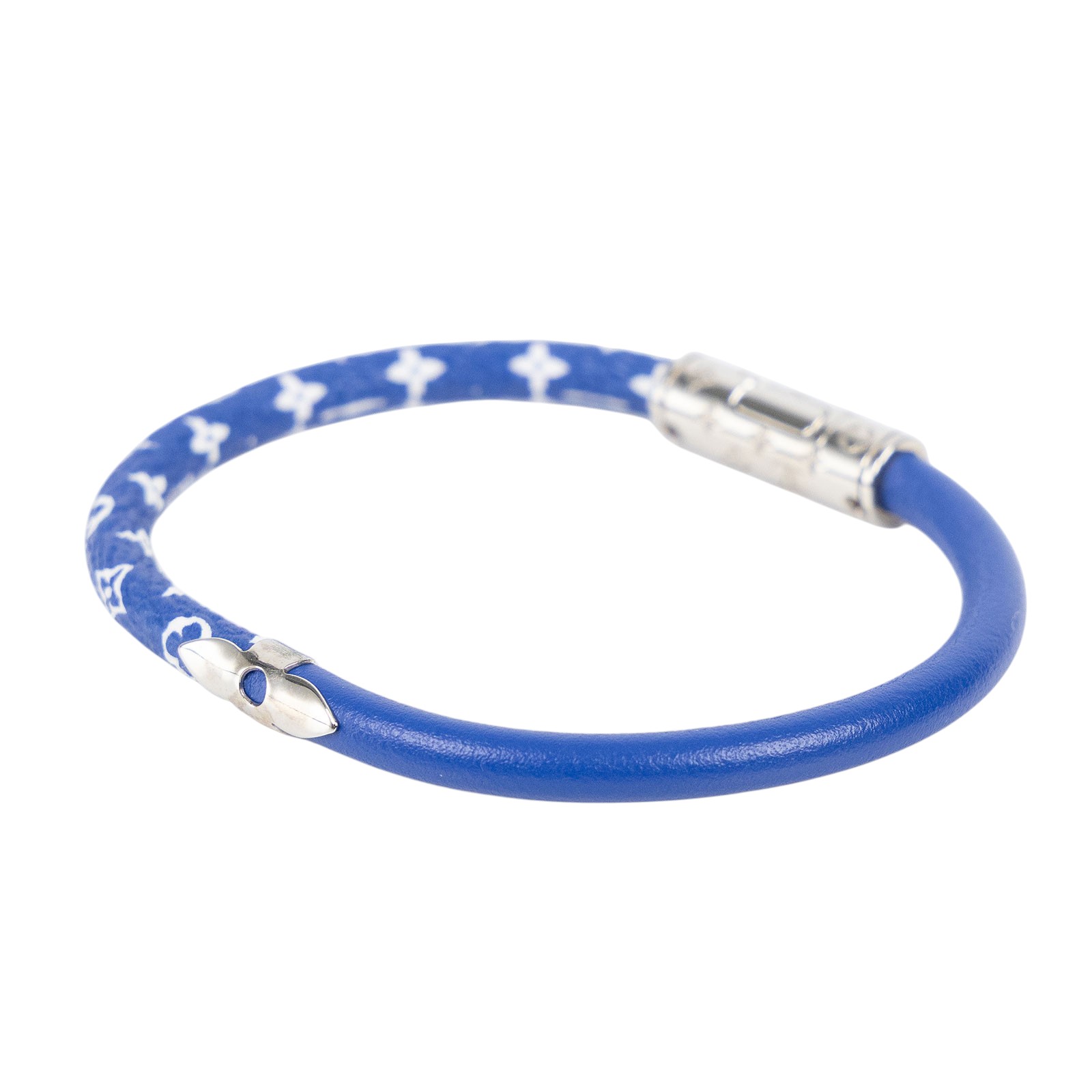 路易威登 LOUIS VUITTON Blue Escale Daily Confidential 手環 M6570F 藍色原花手環 防塵袋