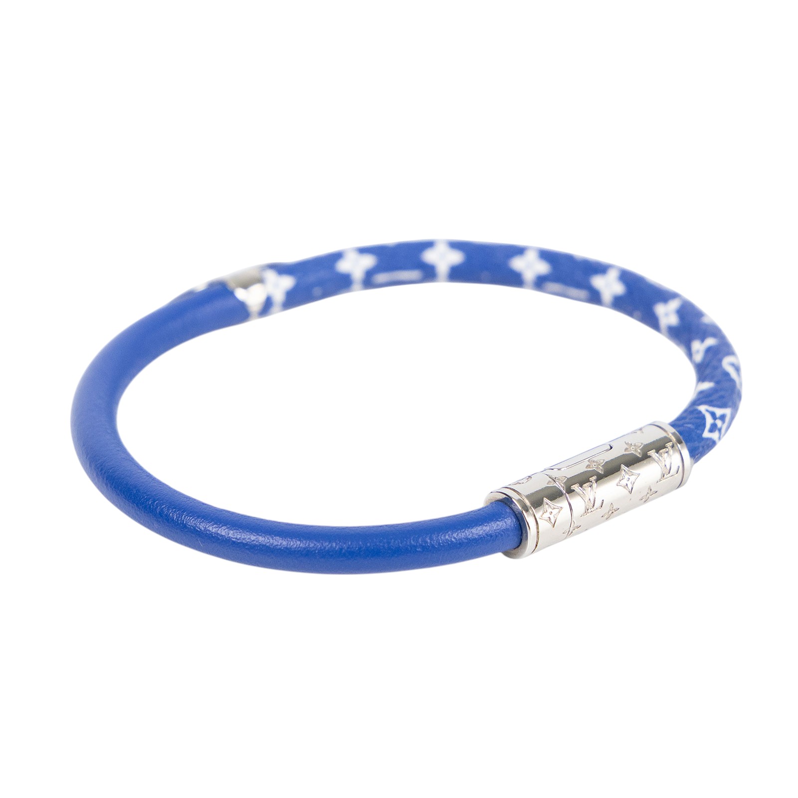 路易威登 LOUIS VUITTON Blue Escale Daily Confidential 手環 M6570F 藍色原花手環 防塵袋