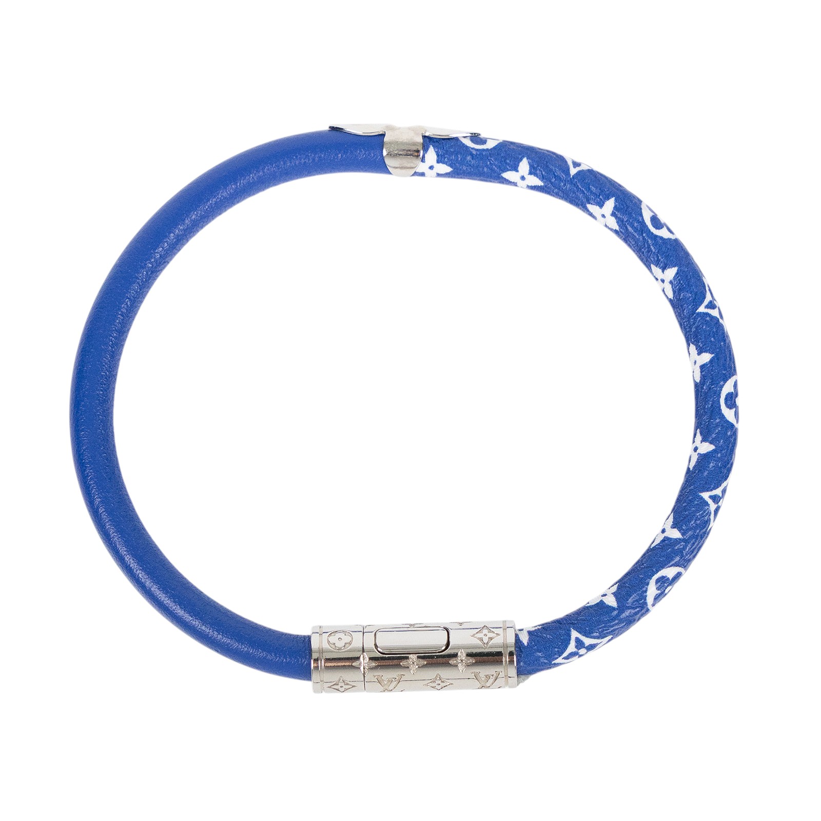 路易威登 LOUIS VUITTON Blue Escale Daily Confidential 手環 M6570F 藍色原花手環 防塵袋