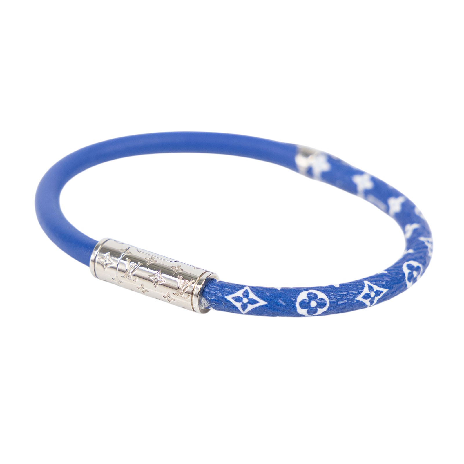 路易威登 LOUIS VUITTON Blue Escale Daily Confidential 手環 M6570F 藍色原花手環 防塵袋