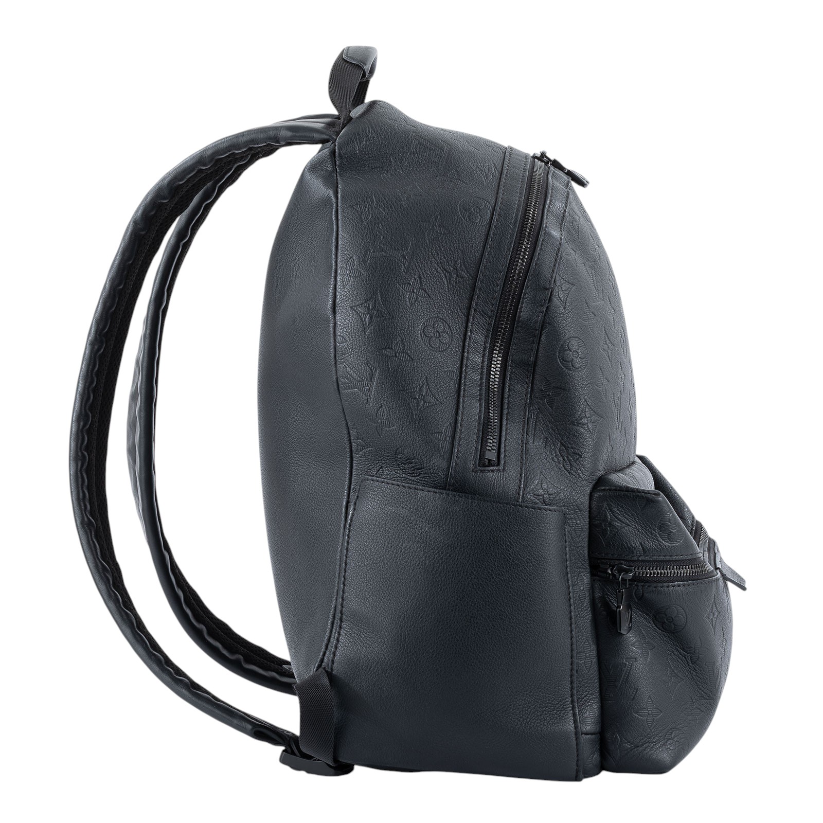 路易威登 LOUIS VUITTON Discovery 後背包 黑色 M46553 晶片款 黑原花壓紋後背包 原廠盒子/防塵袋/購買證明