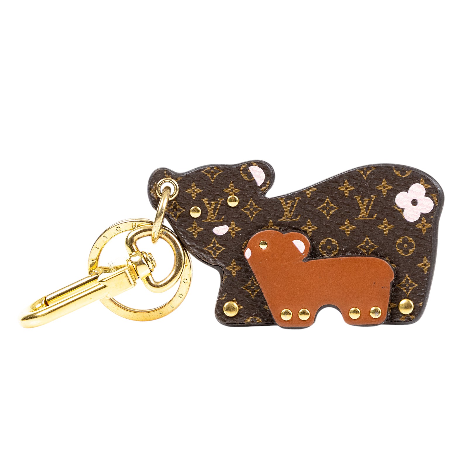 路易威登 LOUIS VUITTON Mum & Baby Bear 鑰匙圈 M69558 MUMMY AND BABY BEAR 鑰匙扣 無附屬品