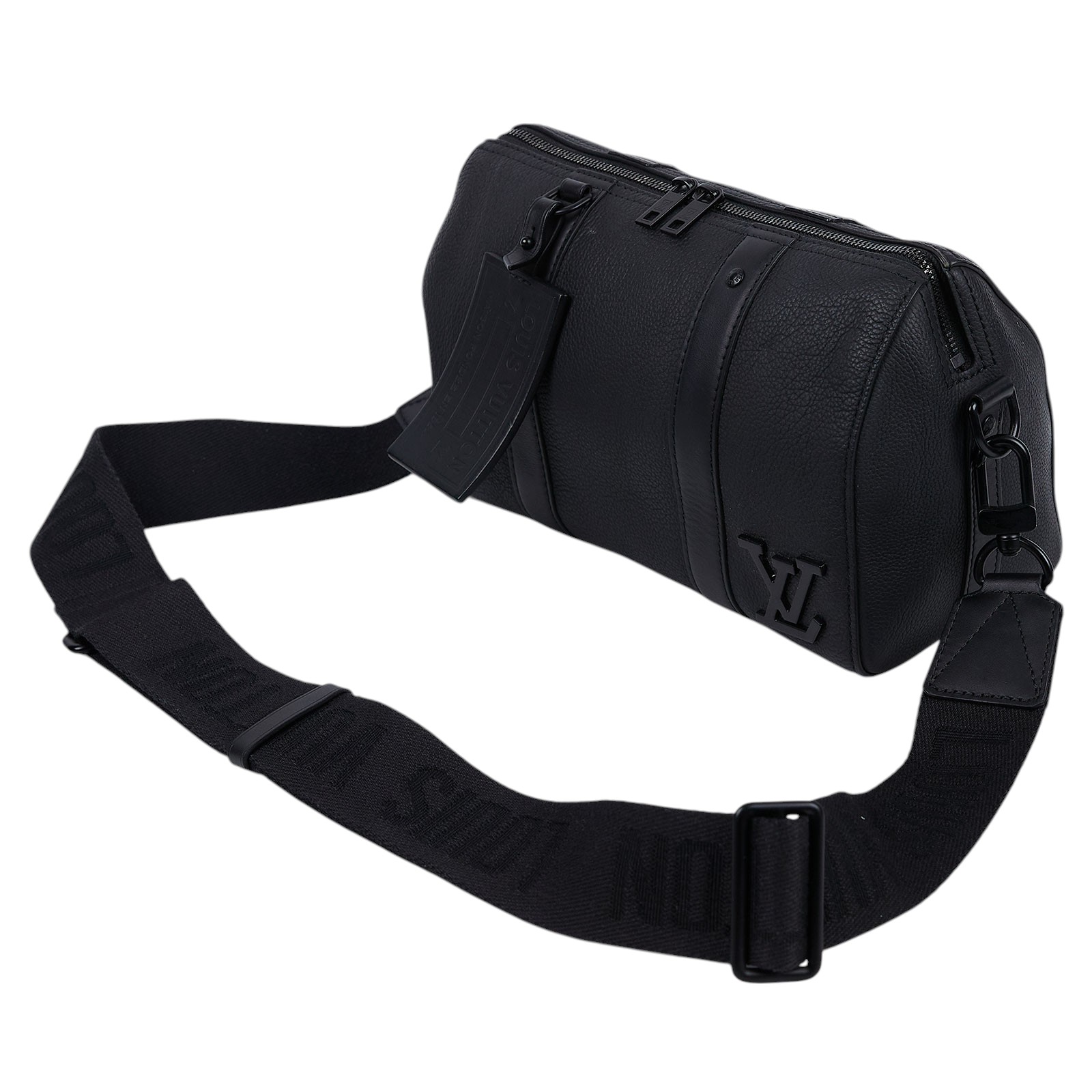 路易威登 LOUIS VUITTON City Keepall 肩背 波士頓包 黑色 M59255 晶片款 黑CITY KEEPALL 無附屬品