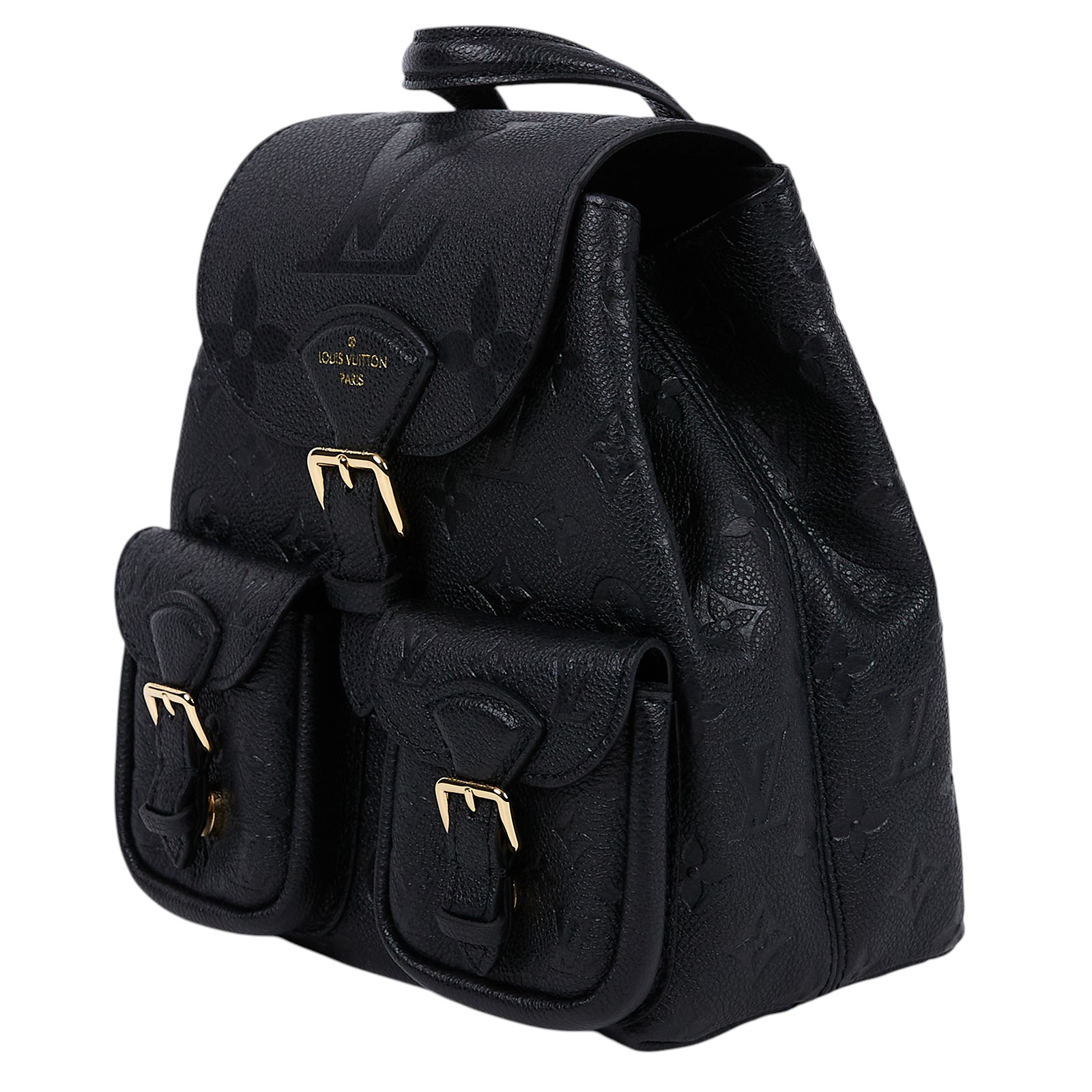 路易威登 LOUIS VUITTON Backup 後背包 黑色 M47072 晶片款 黑原花壓紋後背包 原廠盒子/防塵袋/購買證明