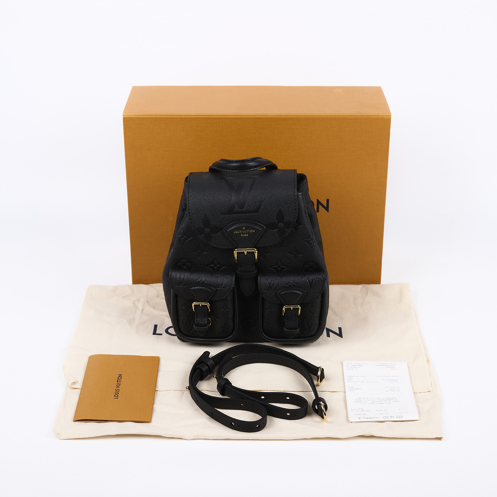 路易威登 LOUIS VUITTON Backup 後背包 黑色 M47072 晶片款 黑原花壓紋後背包 原廠盒子/防塵袋/購買證明