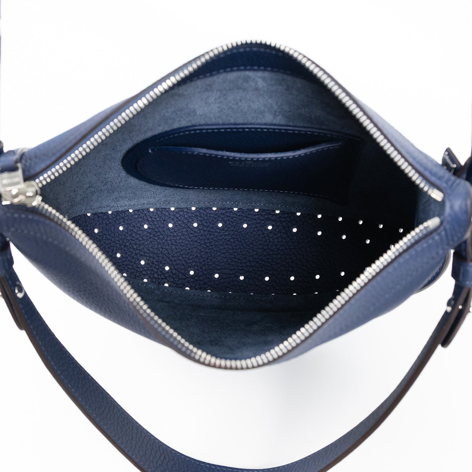 德爾沃 DELVAUX  Pin Swing PM 斜背包 AA0601AQY022NPA 深藍PIN SWING 原廠盒子/防塵袋