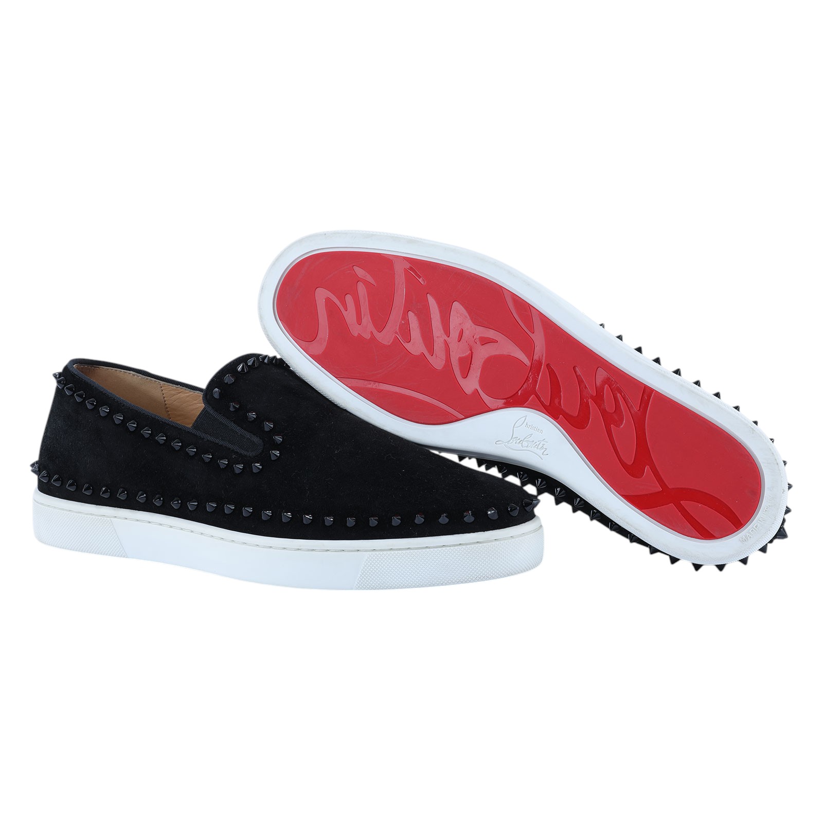 克莉絲汀盧布盪 CHRISTIAN LOUBOUTIN Louis Pik Pik Mimosa Metal 平底船鞋 1130280CM53_44  原廠盒子/防塵袋