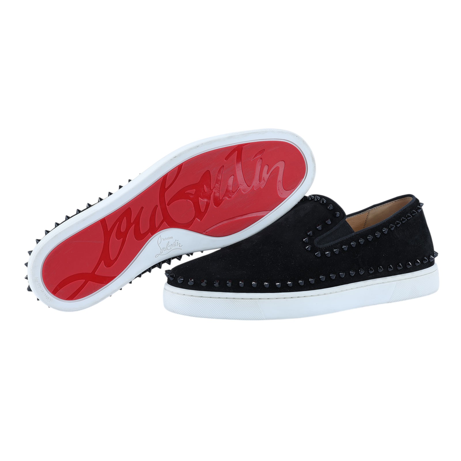 克莉絲汀盧布盪 CHRISTIAN LOUBOUTIN Louis Pik Pik Mimosa Metal 平底船鞋 1130280CM53_44  原廠盒子/防塵袋