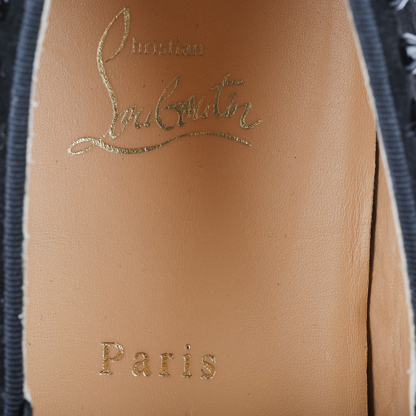 克莉絲汀盧布盪 CHRISTIAN LOUBOUTIN Louis Pik Pik Mimosa Metal 平底船鞋 1130280CM53_44  原廠盒子/防塵袋