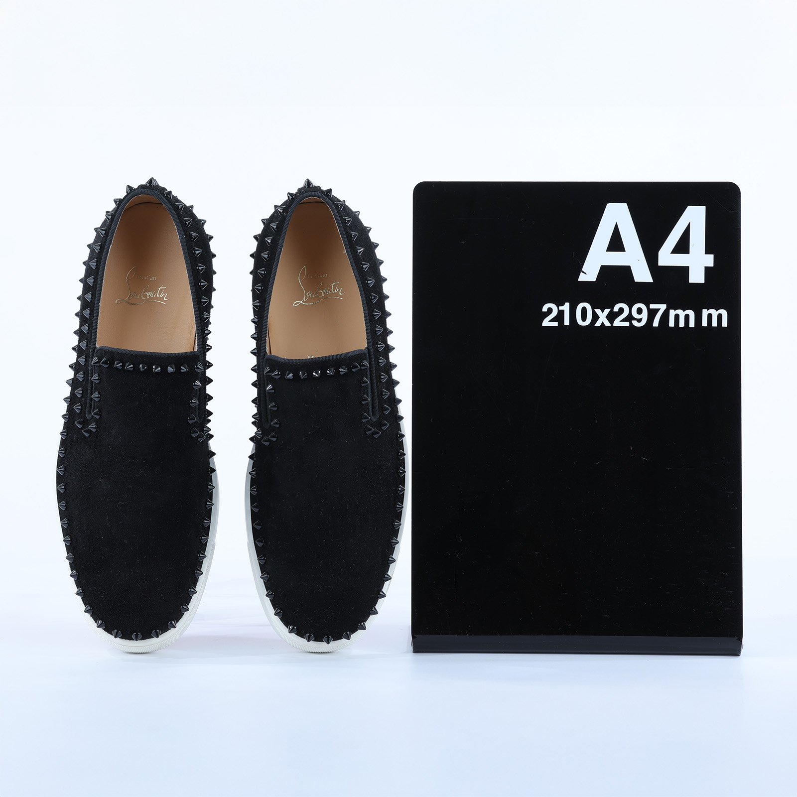 克莉絲汀盧布盪 CHRISTIAN LOUBOUTIN Louis Pik Pik Mimosa Metal 平底船鞋 1130280CM53_44  原廠盒子/防塵袋