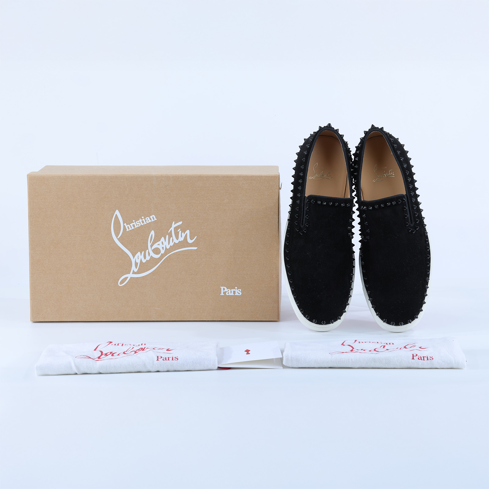 克莉絲汀盧布盪 CHRISTIAN LOUBOUTIN Louis Pik Pik Mimosa Metal 平底船鞋 1130280CM53_44  原廠盒子/防塵袋