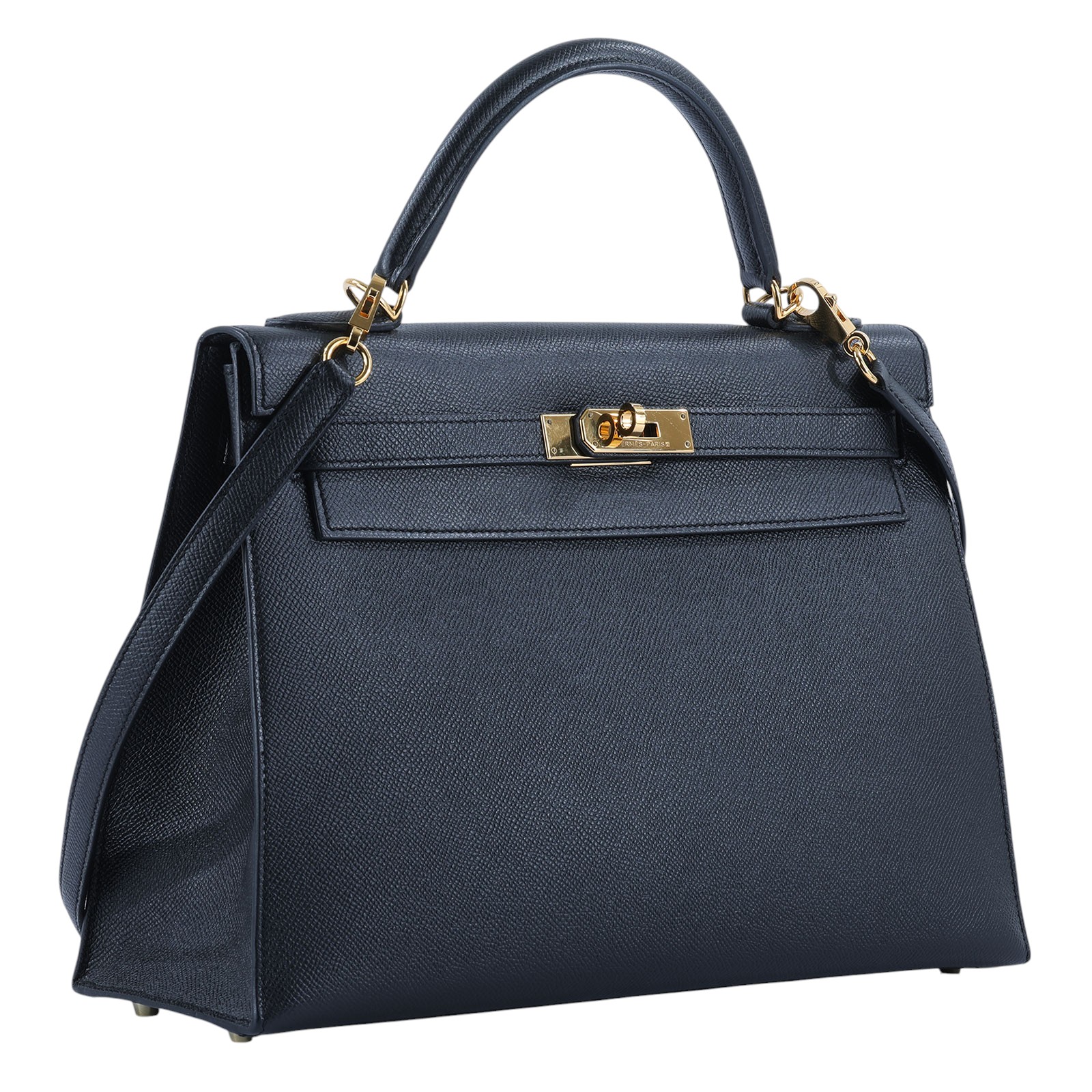 愛馬仕 Hermes Kelly Bag 凱莉包 32 KL32 X刻 黑色KELLY32 防塵袋/雨衣/鎖組/背帶