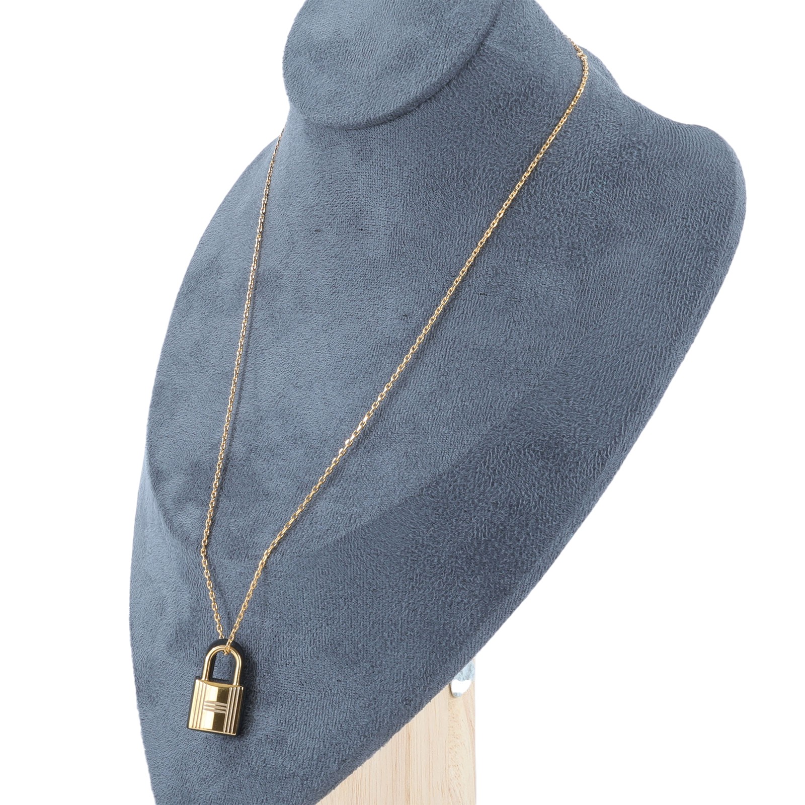 愛馬仕 Hermes 項鍊  D刻 黑金鎖頭項鍊 原廠盒子