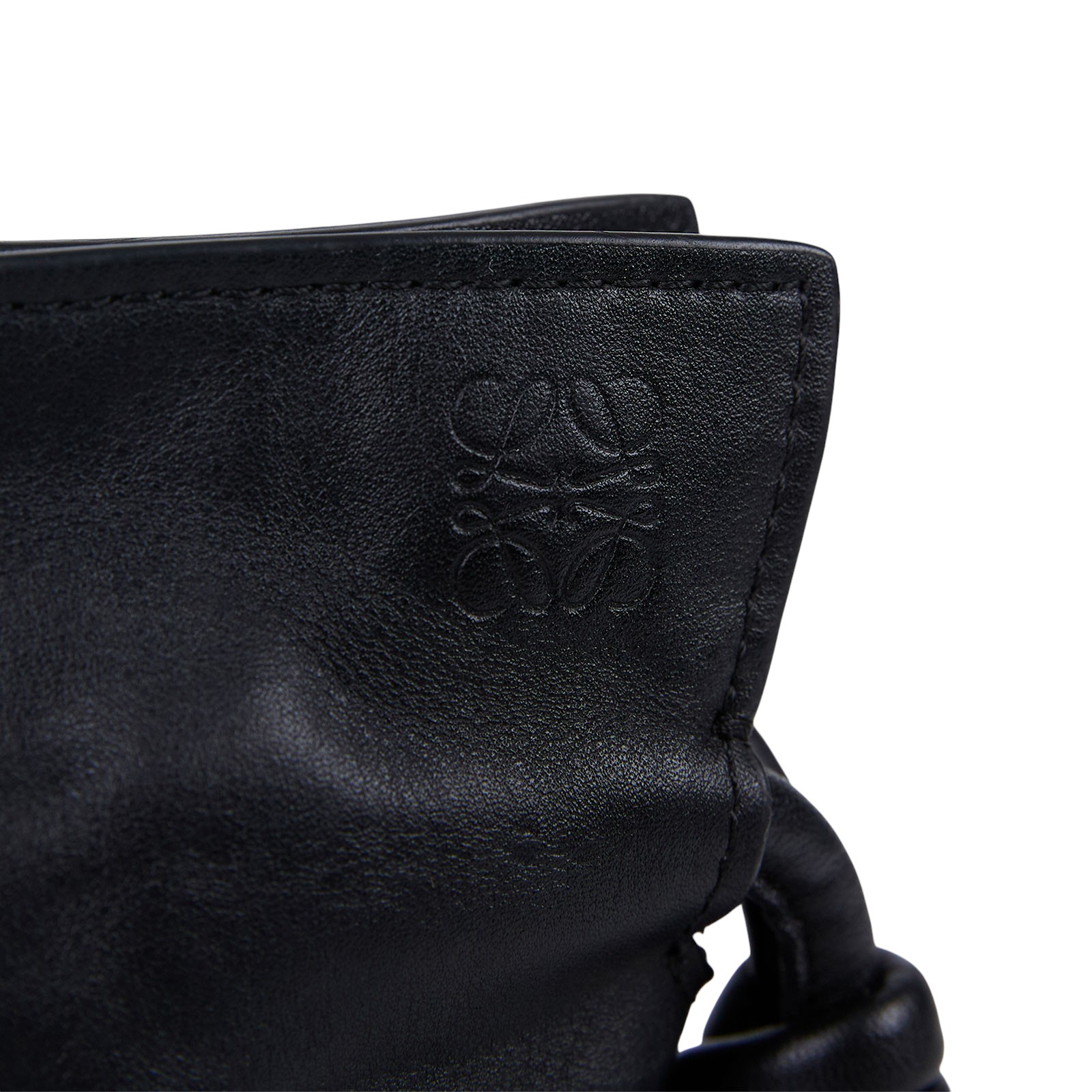羅意威 LOEWE Mini Flamenco clutch 小牛皮 迷你 肩背包 A411FC2X73 黑FLAMENCO MINI 無附屬品