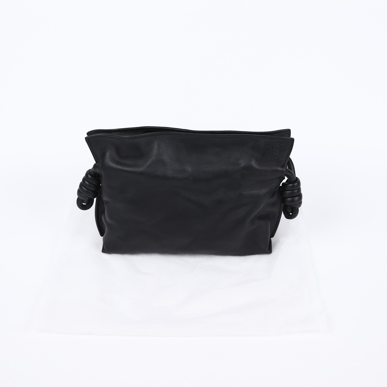 羅意威 LOEWE Mini Flamenco clutch 小牛皮 迷你 肩背包 A411FC2X73 黑FLAMENCO MINI 無附屬品