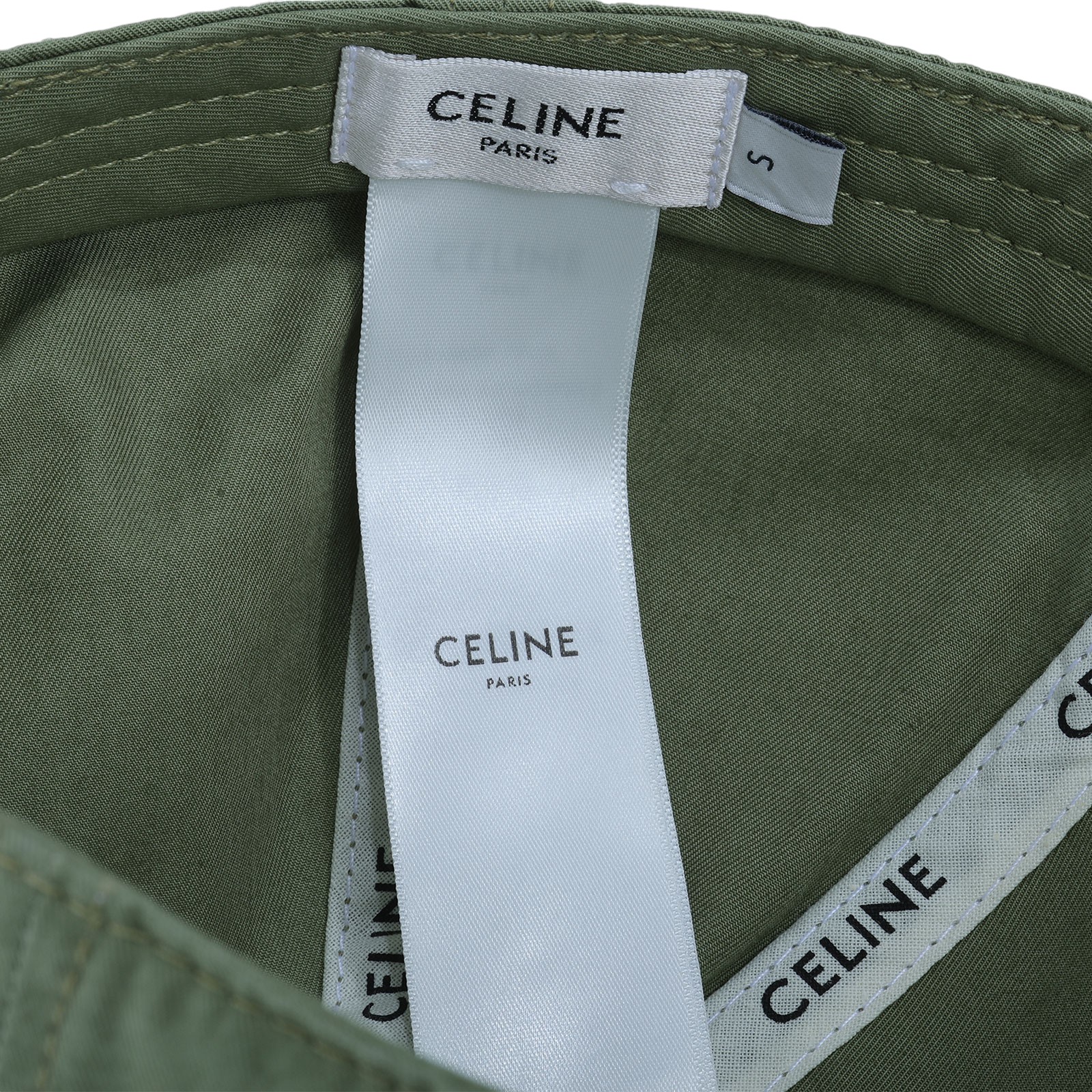 思琳 CELINE 棉質棒球帽 2AUA1969P_S 深綠LOGO老帽 無附屬品