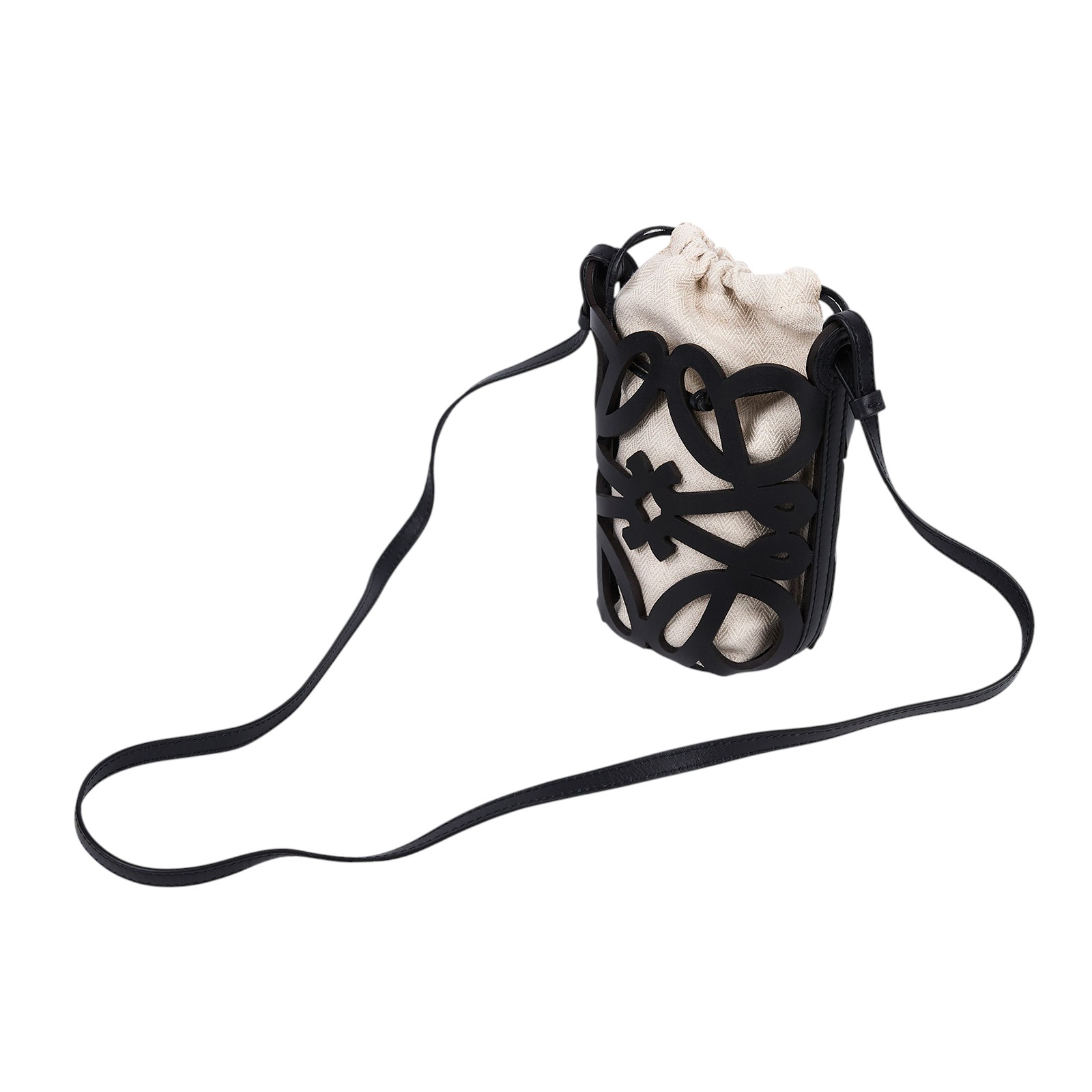 羅意威 LOEWE Anagram Cutout Pocket 水桶包 C922Y62X07 黑Anagram Cutout Pocket 肩背包 防塵袋