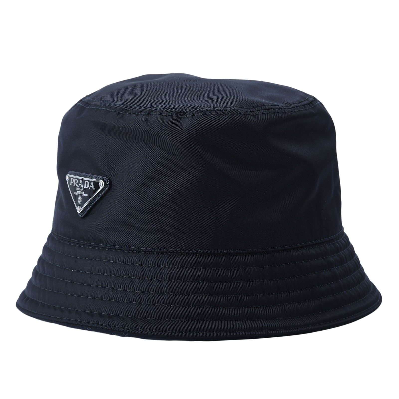 普拉達 PRADA Re-Nylon 漁夫帽 2HC137_2DMI_M 黑金屬三角LOGO尼龍漁夫帽 防塵袋