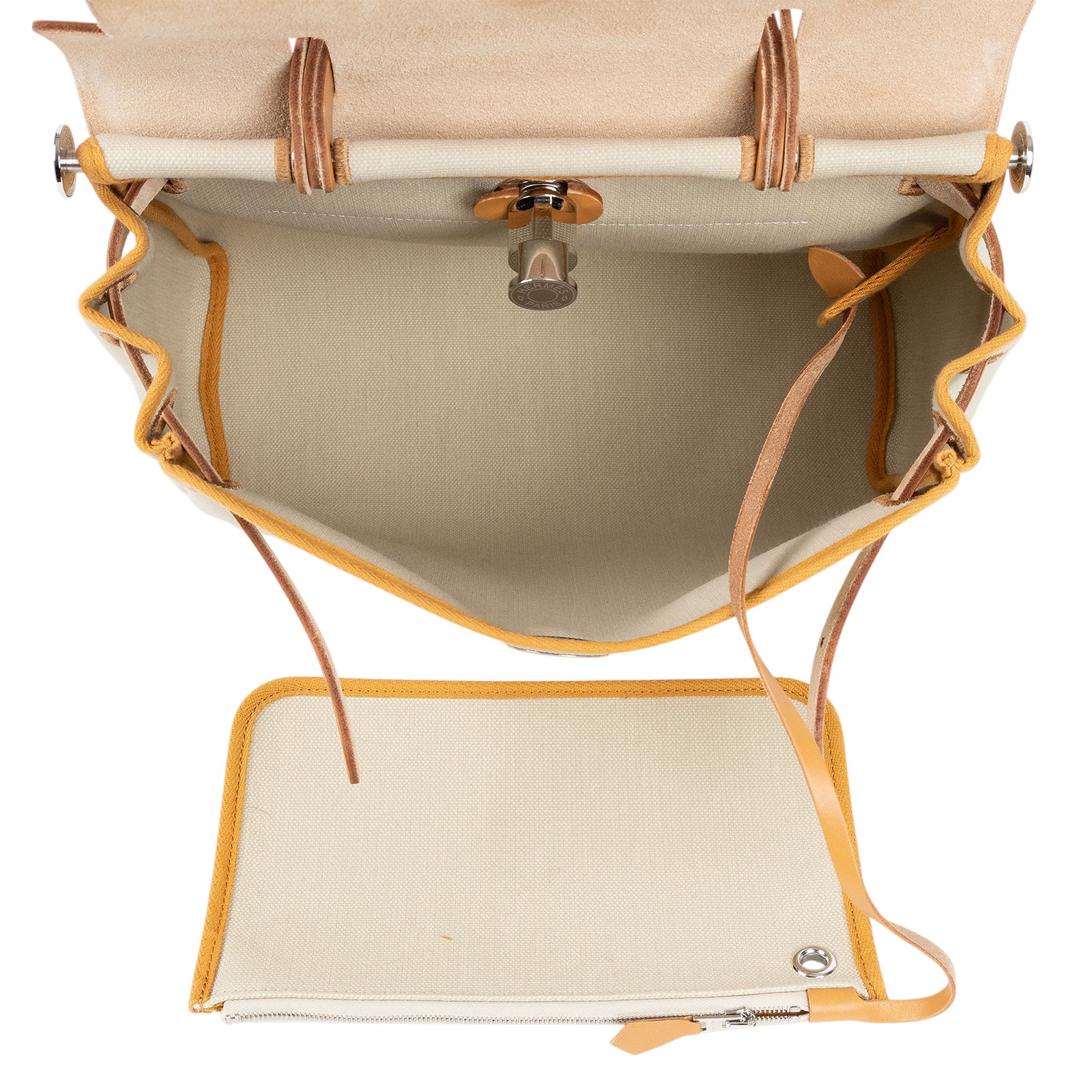 愛馬仕 Hermes Herbag Zip 20 銀色五金 灰白 淺沙色 H078971CKAG  原廠盒子/防塵袋/購買證明/鎖組