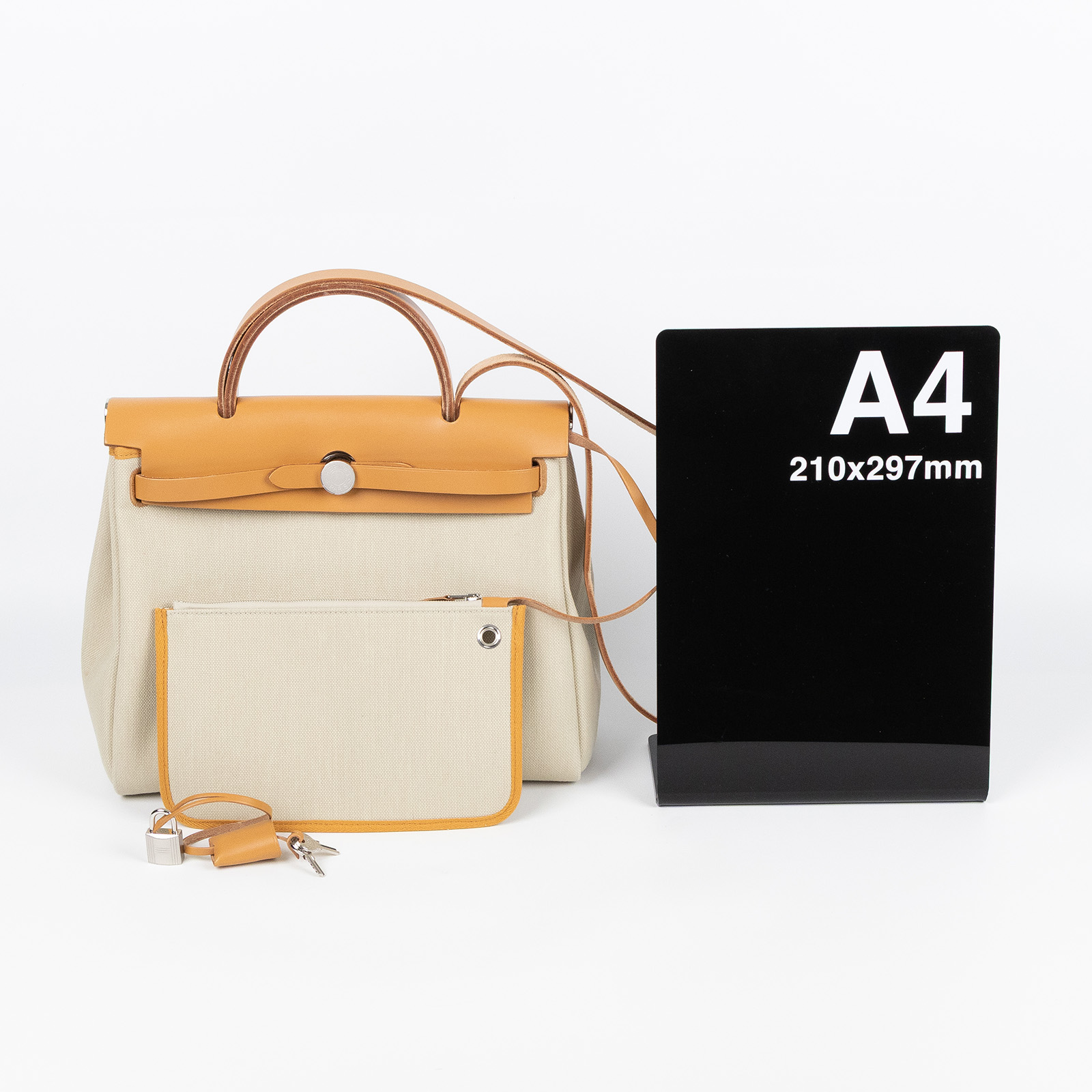 愛馬仕 Hermes Herbag Zip 20 銀色五金 灰白 淺沙色 H078971CKAG  原廠盒子/防塵袋/購買證明/鎖組