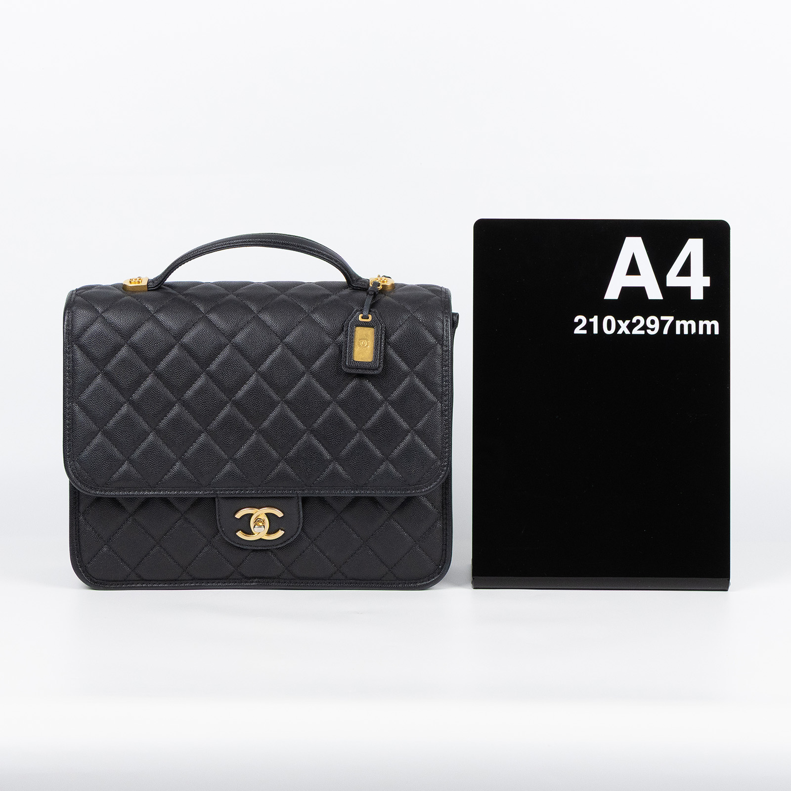 香奈兒 CHANEL 菱格紋 後背包 大型 AS3662 晶片款 黑荔枝皮大書包 原廠盒子/防塵袋