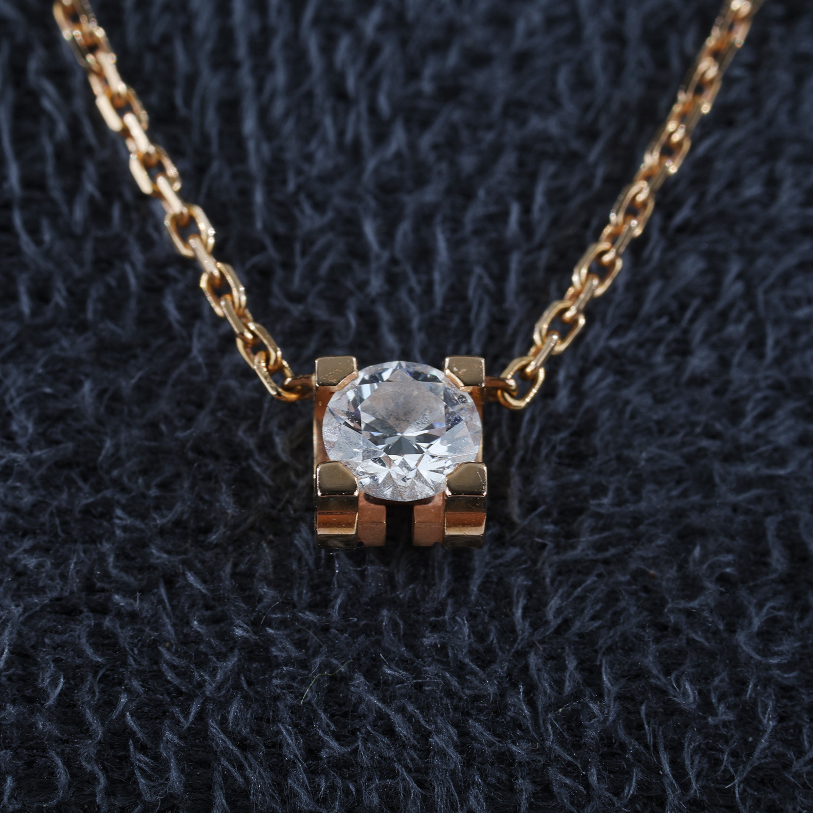 卡地亞 CARTIER C de 項鍊 1顆鑽石 N7424281 RG C de Cartier單鑽項鍊 保證卡/原廠盒子/購買證明/GIA證書