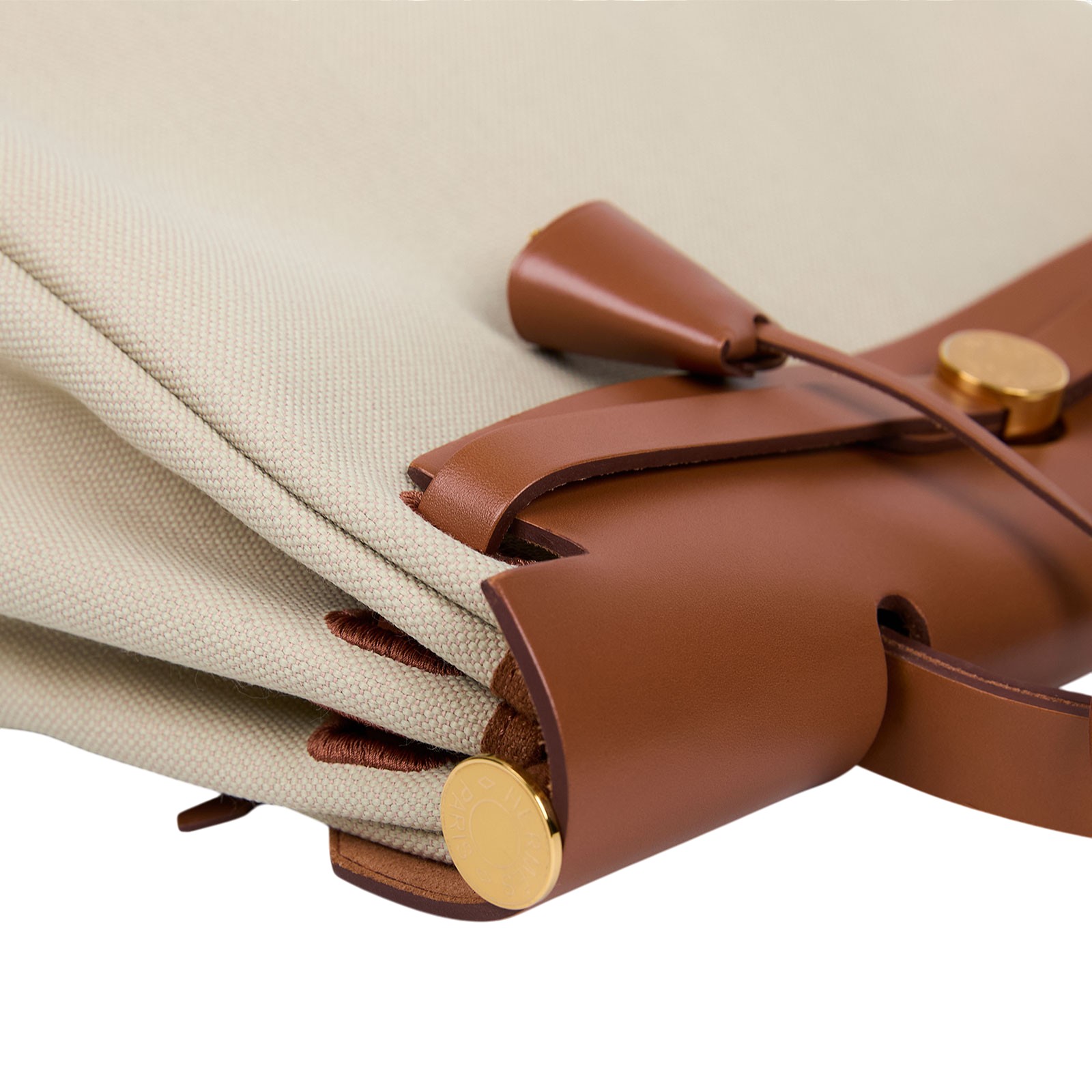 愛馬仕 Hermes Herbag Zip 31 HER31 B刻 金棕拼米白帆布HERBAG31 原廠盒子/防塵袋/鎖組