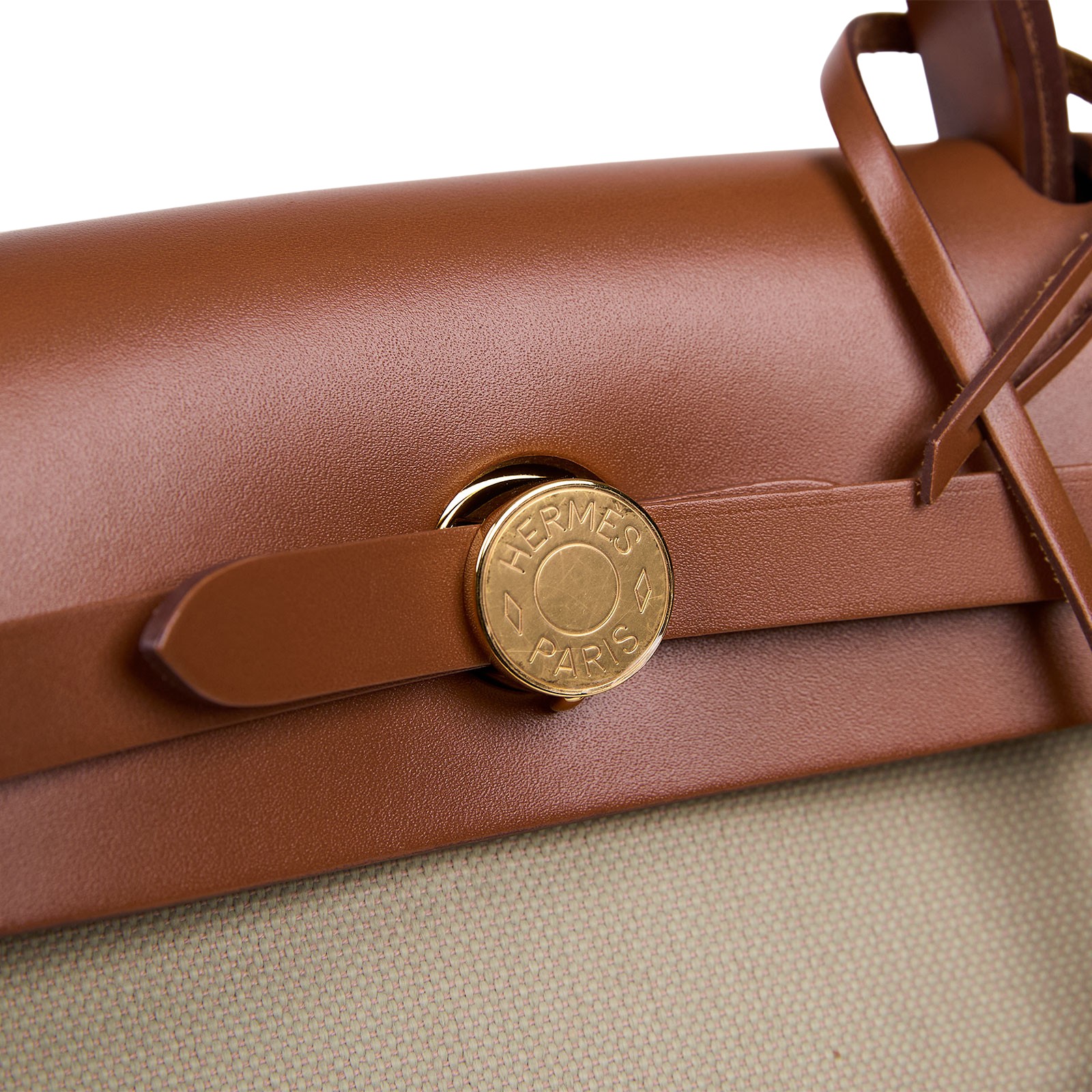 愛馬仕 Hermes Herbag Zip 31 HER31 B刻 金棕拼米白帆布HERBAG31 原廠盒子/防塵袋/鎖組