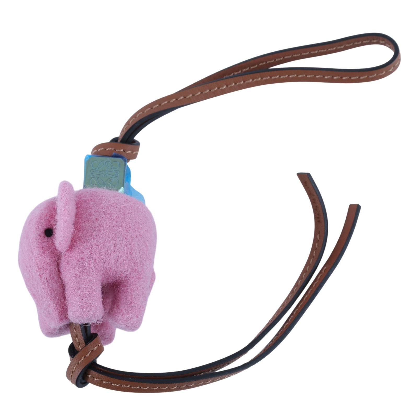 羅意威 LOEWE 大象造型吊飾 C880232X03 粉羊毛氈大象吊飾 防塵袋