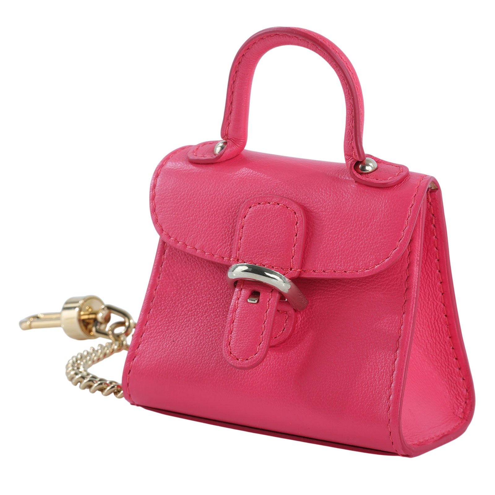 德爾沃 DELVAUX  Brillant 迷你吊飾  桃紅Brillant吊飾 無附屬品