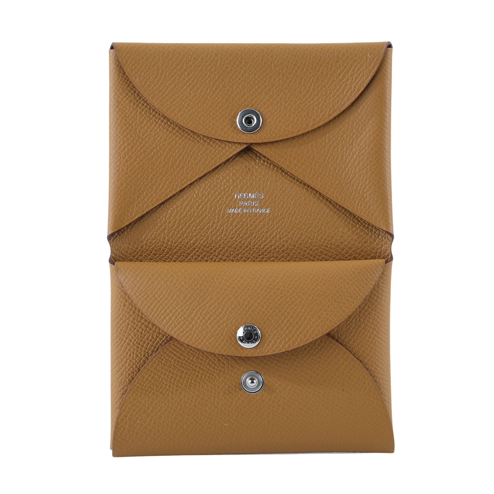 愛馬仕 Hermes Calvi Duo 卡包 CALD B刻 芝麻色CALVI DUO 無附屬品