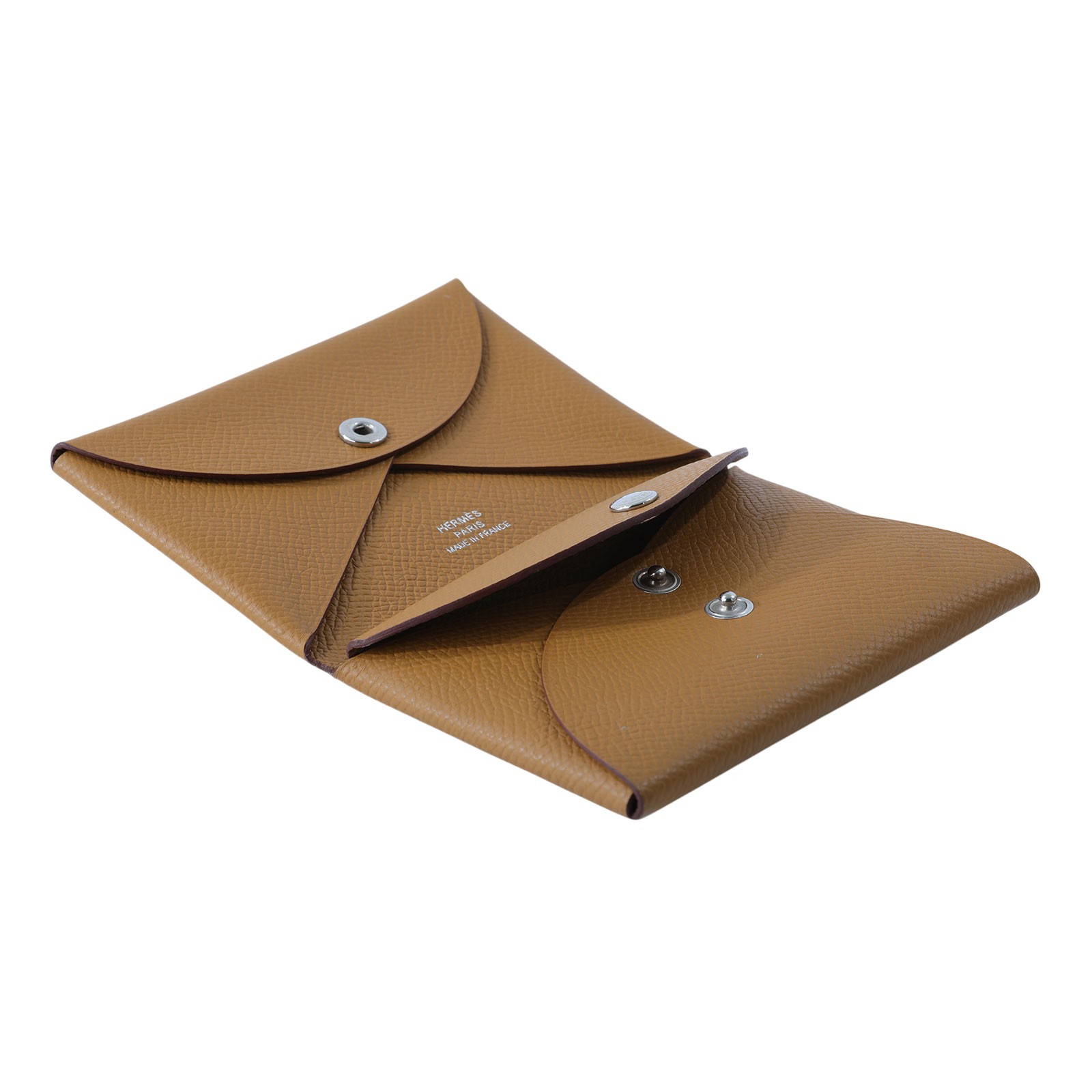 愛馬仕 Hermes Calvi Duo 卡包 CALD B刻 芝麻色CALVI DUO 無附屬品