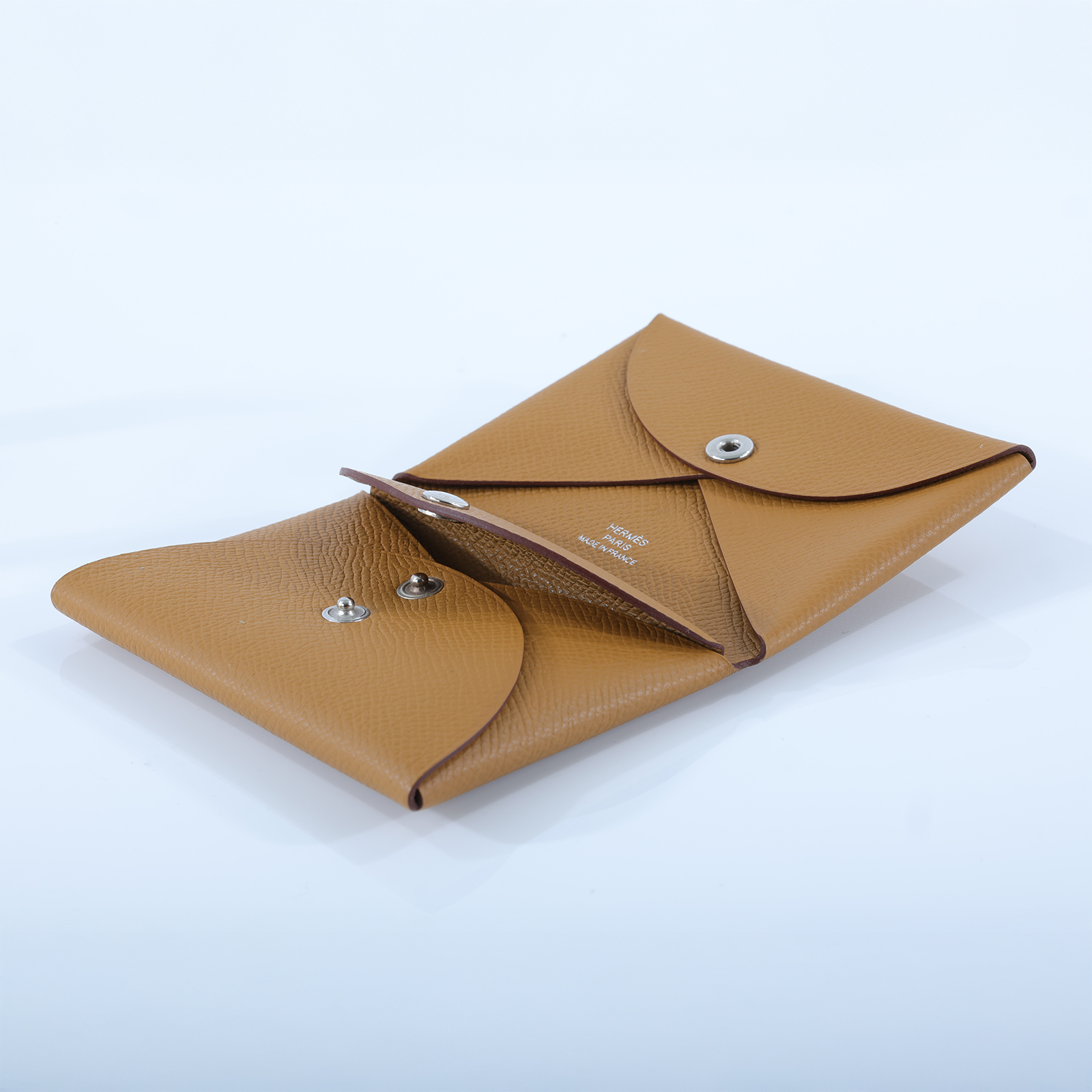 愛馬仕 Hermes Calvi Duo 卡包 CALD B刻 芝麻色CALVI DUO 無附屬品