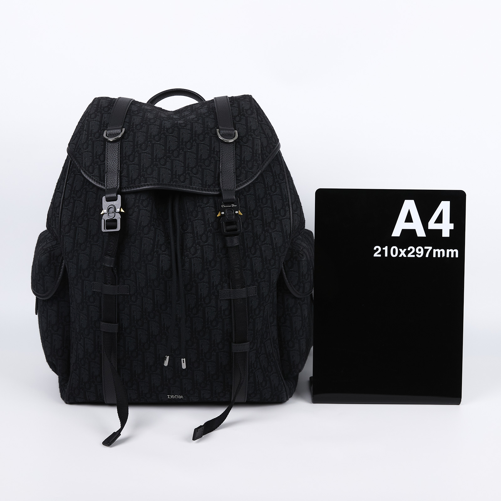 迪奧 CHRISTIAN DIOR Backpack 後背包 1ESBA205YKY 黑緹花Hit the Road後背包 原廠盒子/防塵袋/保證卡