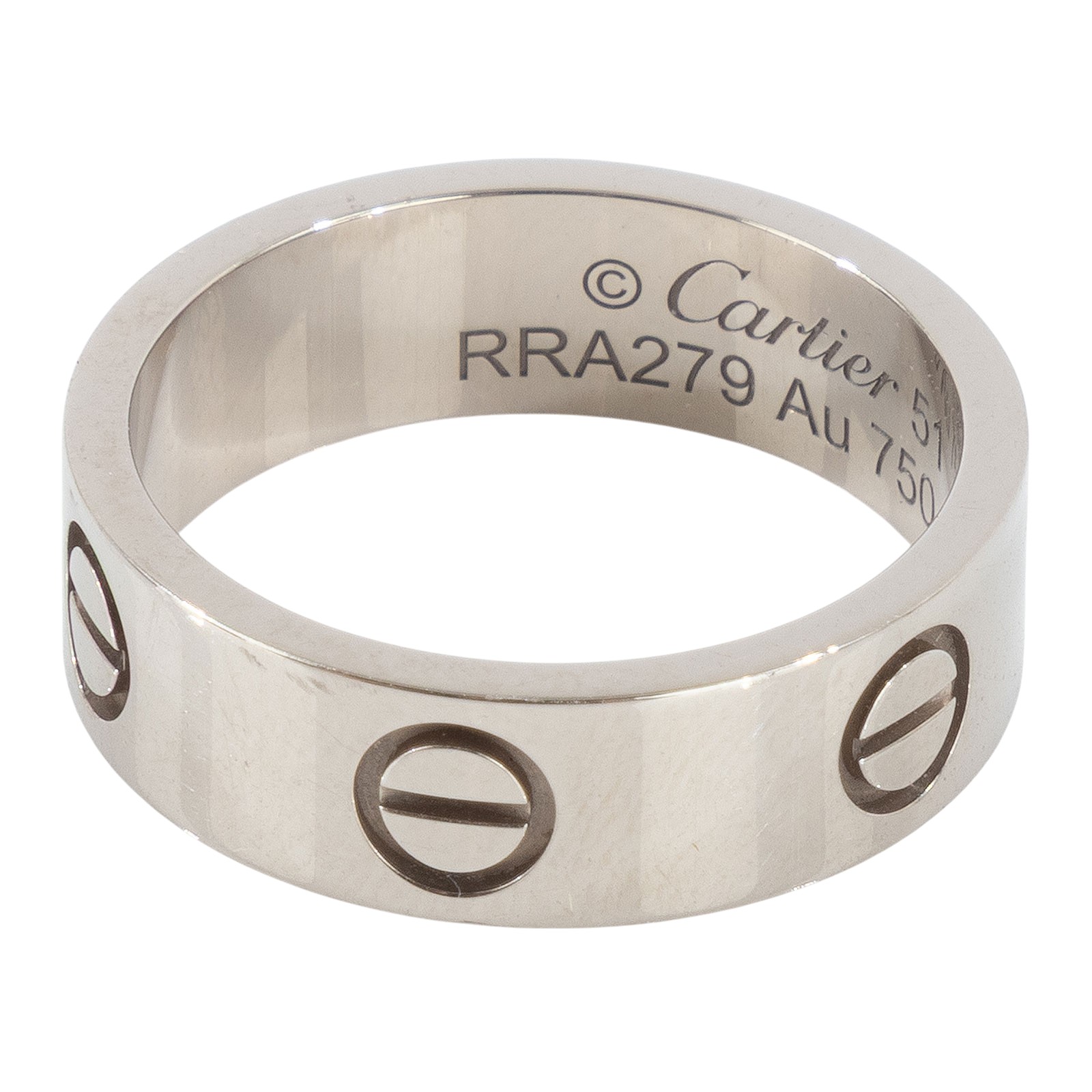 卡地亞 CARTIER Love 戒指 經典款 B4084751 WG LOVE戒指 #51 保書/原廠盒子2