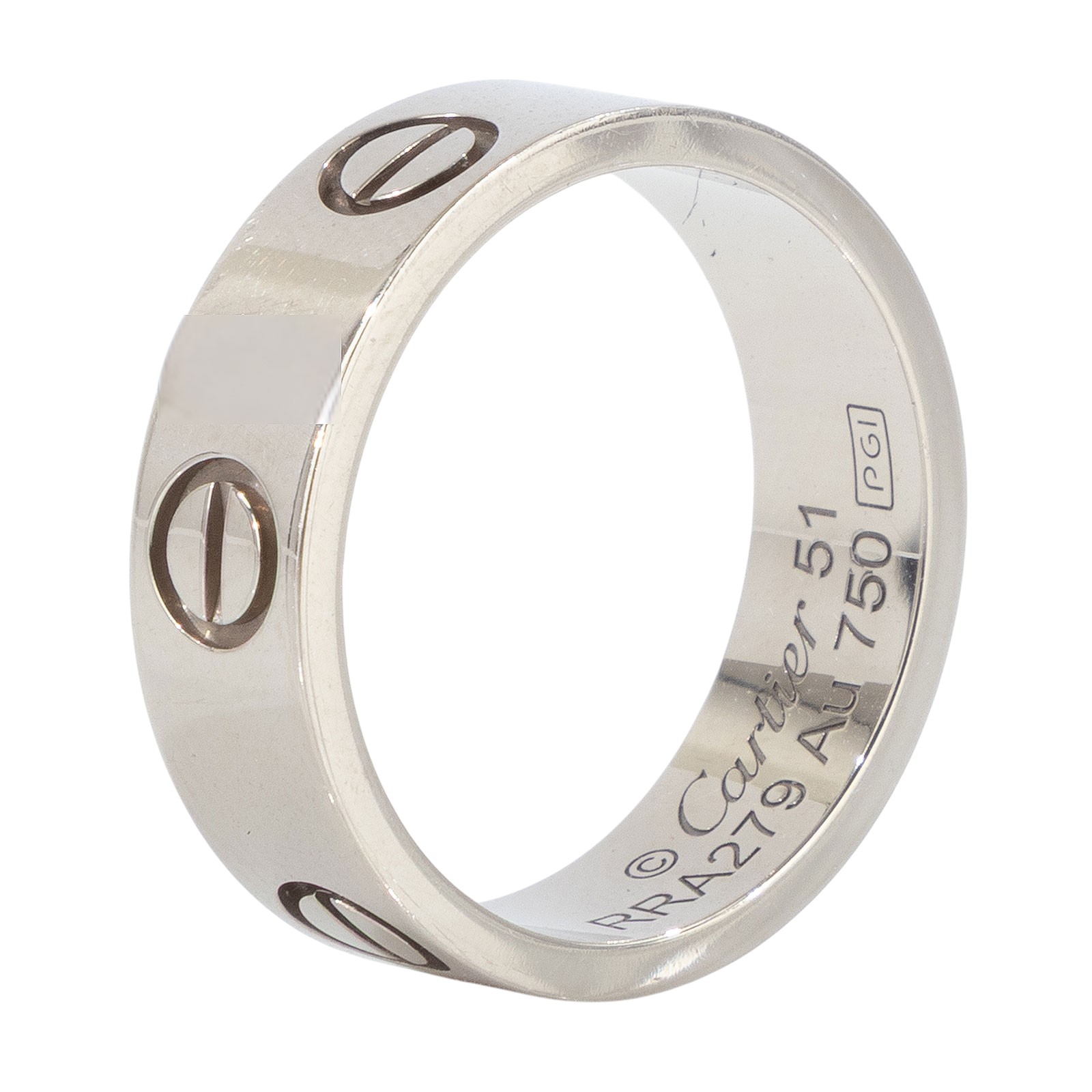 卡地亞 CARTIER Love 戒指 經典款 B4084751 WG LOVE戒指 #51 保書/原廠盒子2