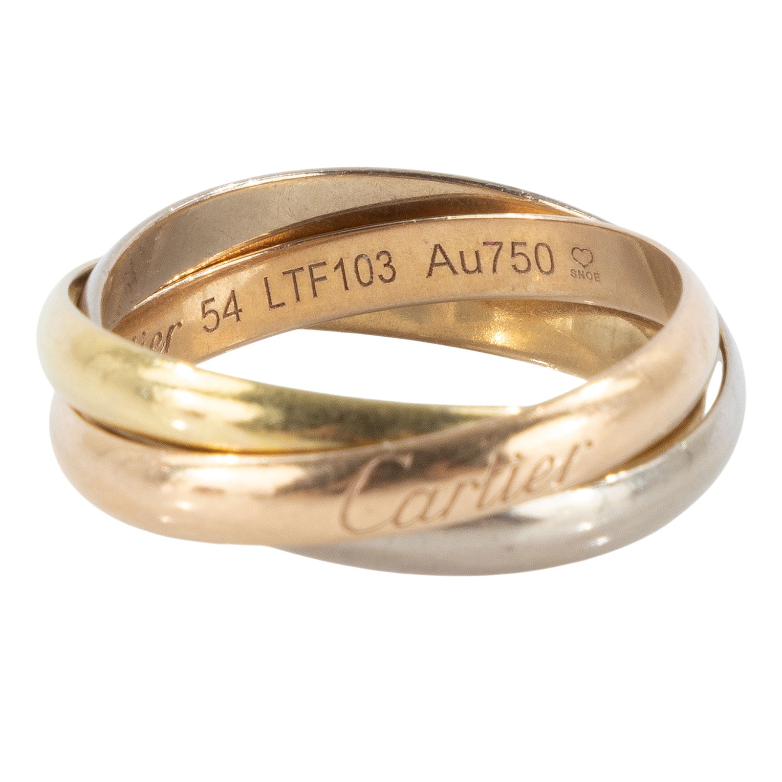 卡地亞 CARTIER Trinity 戒指 B4086154 TRINITY三環戒 原廠盒子/購買證明