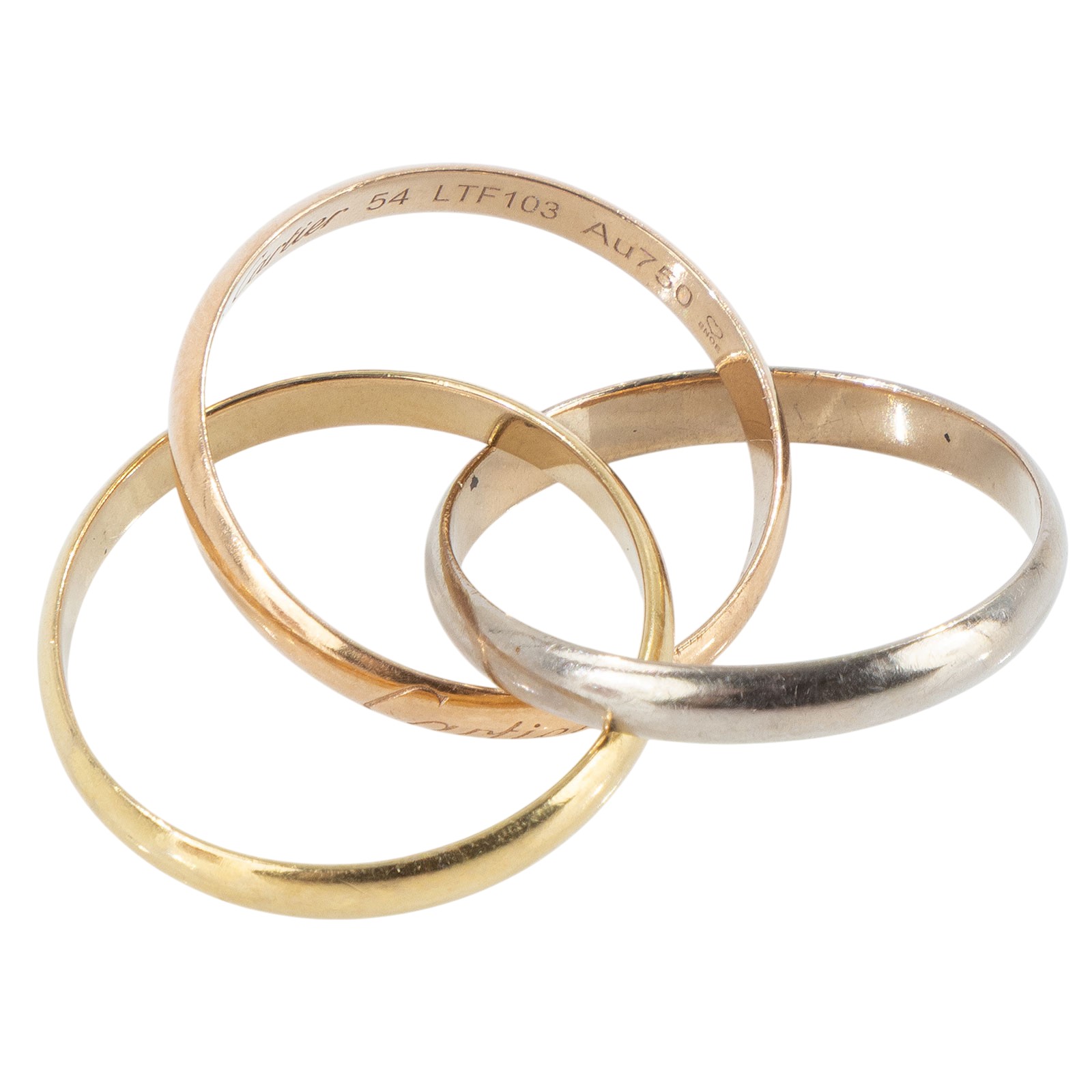 卡地亞 CARTIER Trinity 戒指 B4086154 TRINITY三環戒 原廠盒子/購買證明