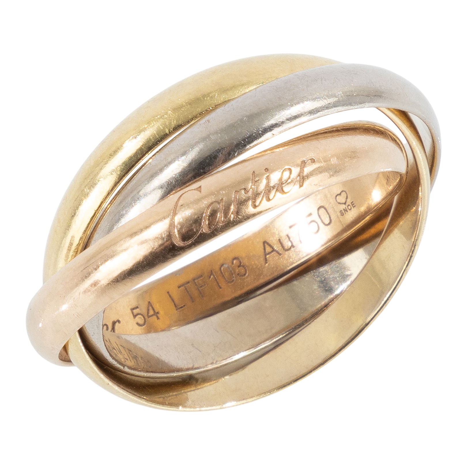 卡地亞 CARTIER Trinity 戒指 B4086154 TRINITY三環戒 原廠盒子/購買證明