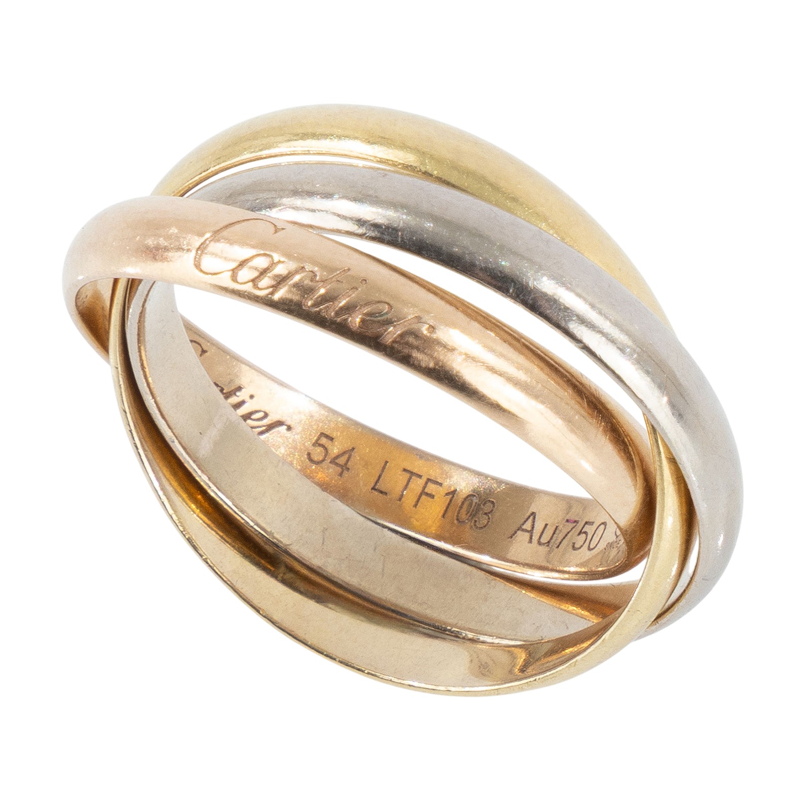 卡地亞 CARTIER Trinity 戒指 B4086154 TRINITY三環戒 原廠盒子/購買證明