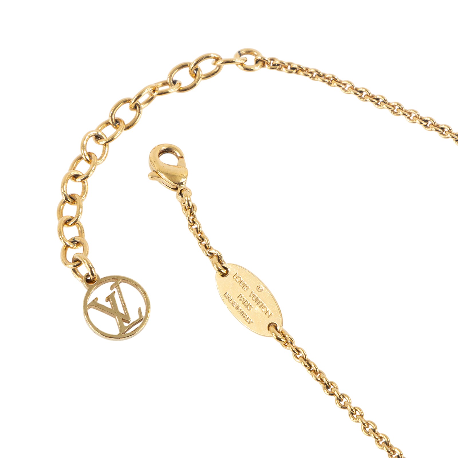 路易威登 LOUIS VUITTON Essential V 項鏈 金屬色 M61083 金色V字項鍊 原廠盒子/防塵袋