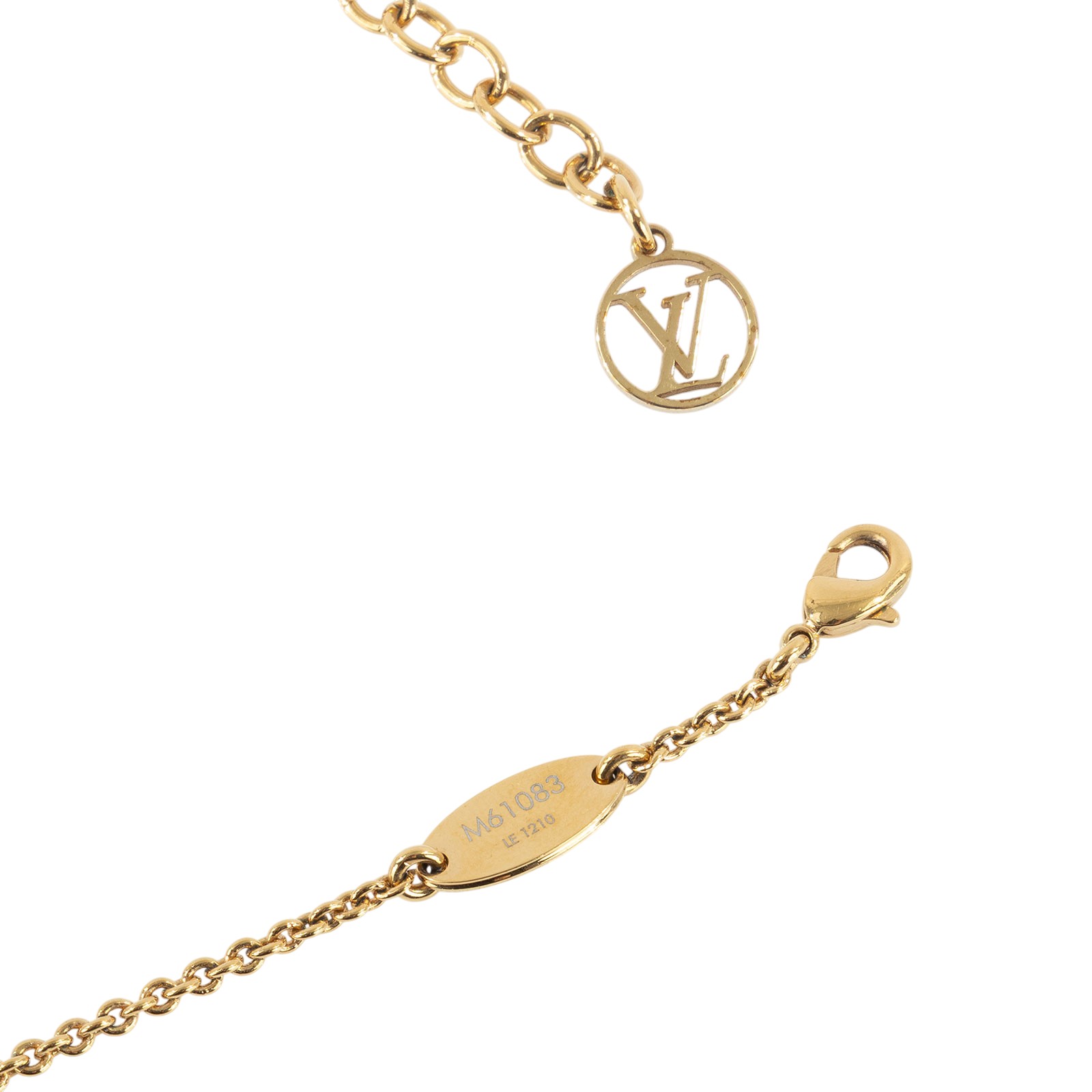 路易威登 LOUIS VUITTON Essential V 項鏈 金屬色 M61083 金色V字項鍊 原廠盒子/防塵袋