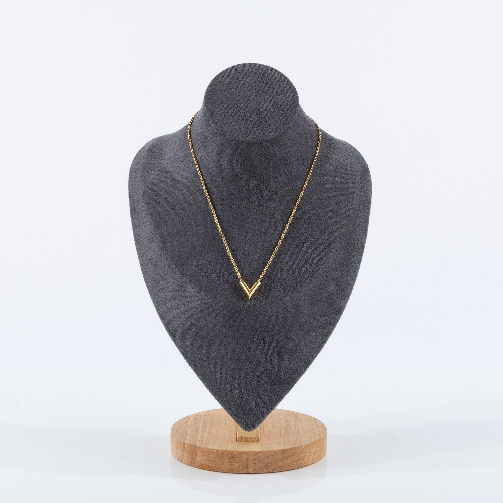 路易威登 LOUIS VUITTON Essential V 項鏈 金屬色 M61083 金色V字項鍊 原廠盒子/防塵袋