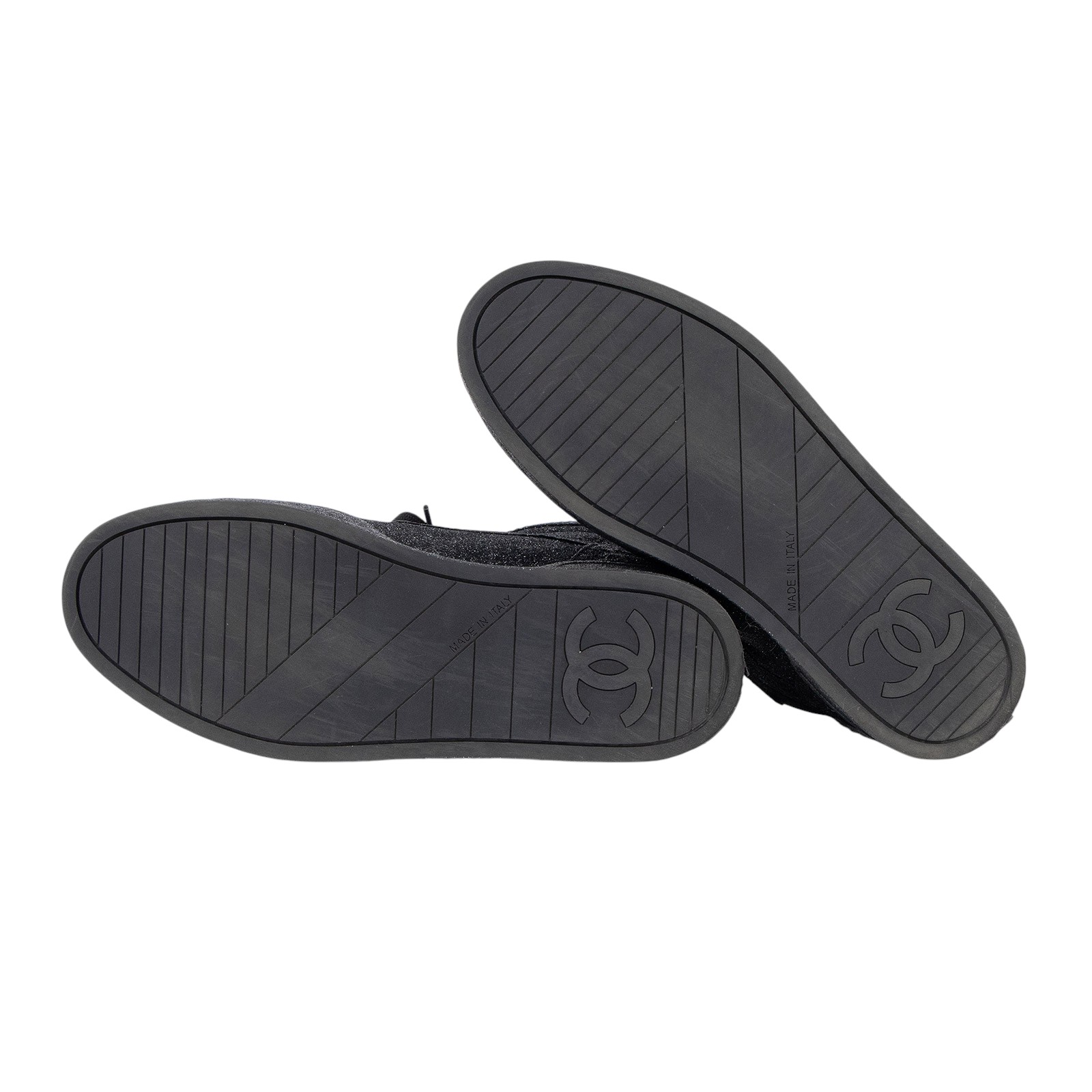 香奈兒 CHANEL 運動鞋 G45109_375 黑亮粉高筒運動鞋 防塵袋/原廠盒子