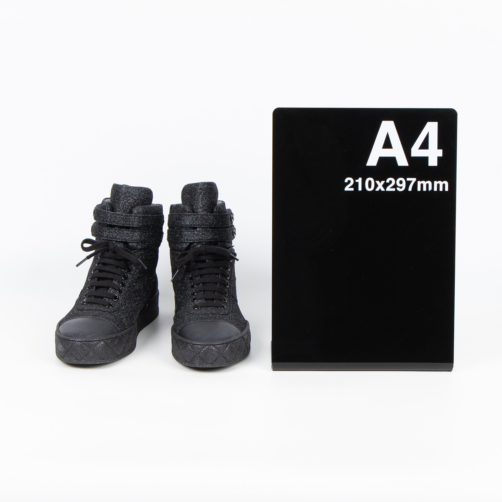 香奈兒 CHANEL 運動鞋 G45109_375 黑亮粉高筒運動鞋 防塵袋/原廠盒子