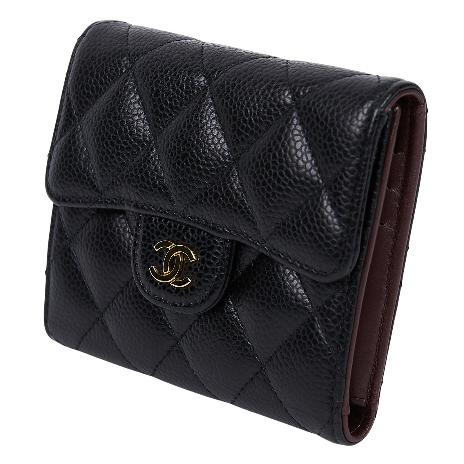 香奈兒 CHANEL 經典 小型 口蓋 皮夾 小牛皮 短夾  AP0231 Y01864 31開 黑荔枝COCO短夾 防塵袋/原廠盒子/購買證明