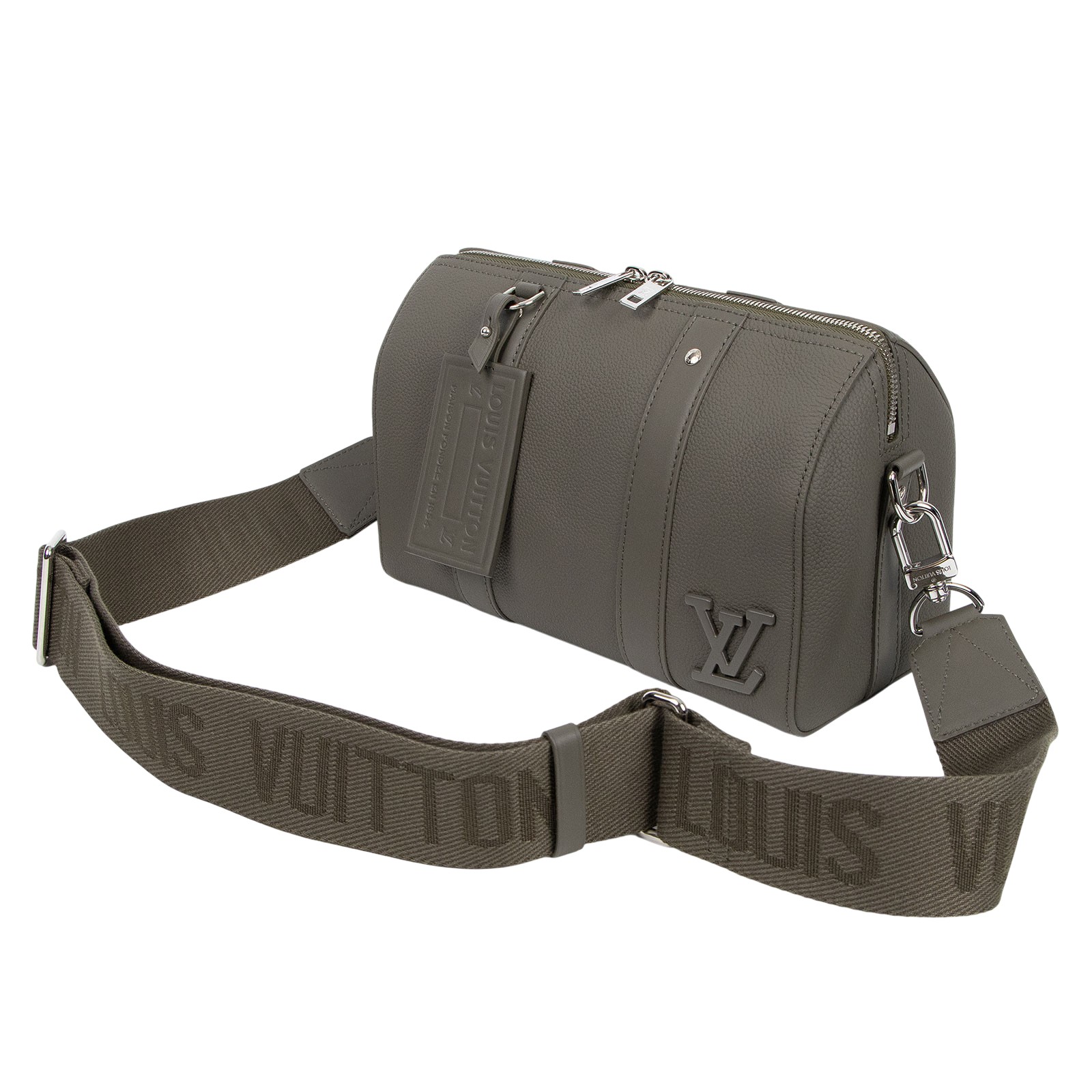 路易威登 LOUIS VUITTON City Keepall 手提 肩背 波士頓包 卡其色 M21437 晶片款  防塵袋/原廠盒子/背帶