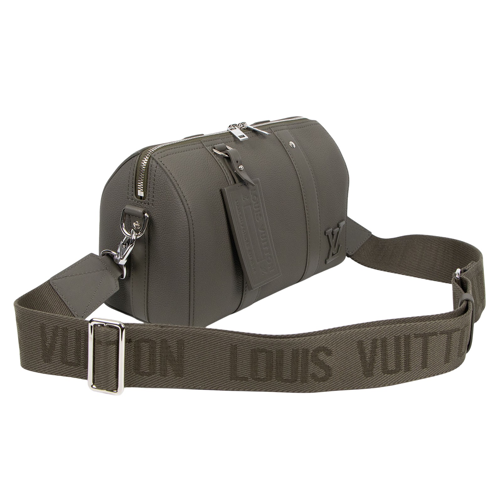 路易威登 LOUIS VUITTON City Keepall 手提 肩背 波士頓包 卡其色 M21437 晶片款  防塵袋/原廠盒子/背帶